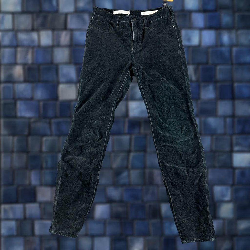 Anthropologie Anthropologie Pilcro Letterpress Pants Womens 29 HIgh Rise Skinny Corduroy Black Size 29" - 1 Thumbnail
