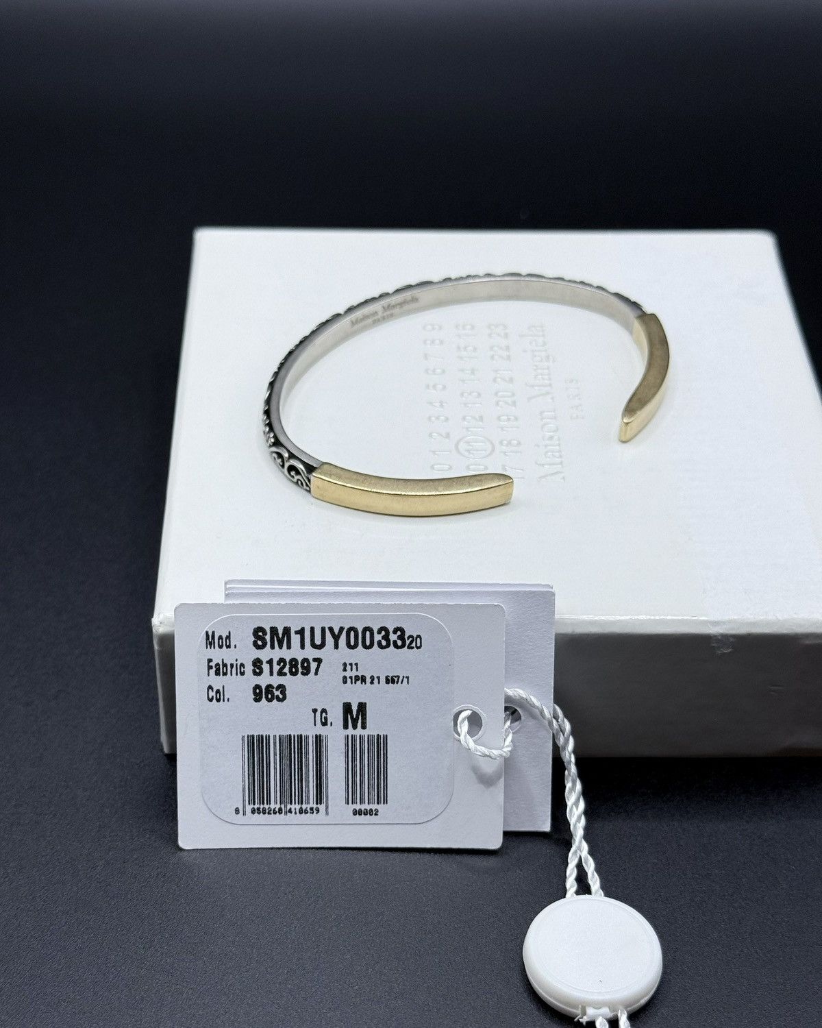 Maison Margiela Maison Margiela Engraved silver cuff bracelet. Size ONE SIZE - 9 Thumbnail
