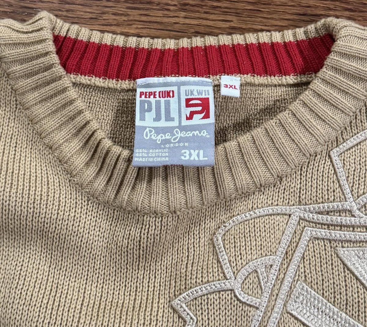 Vintage Vintage Pepe Jeans London Graphic Sweater (Size XXXL) Size US XXL / EU 58 / 5 - 2 Thumbnail