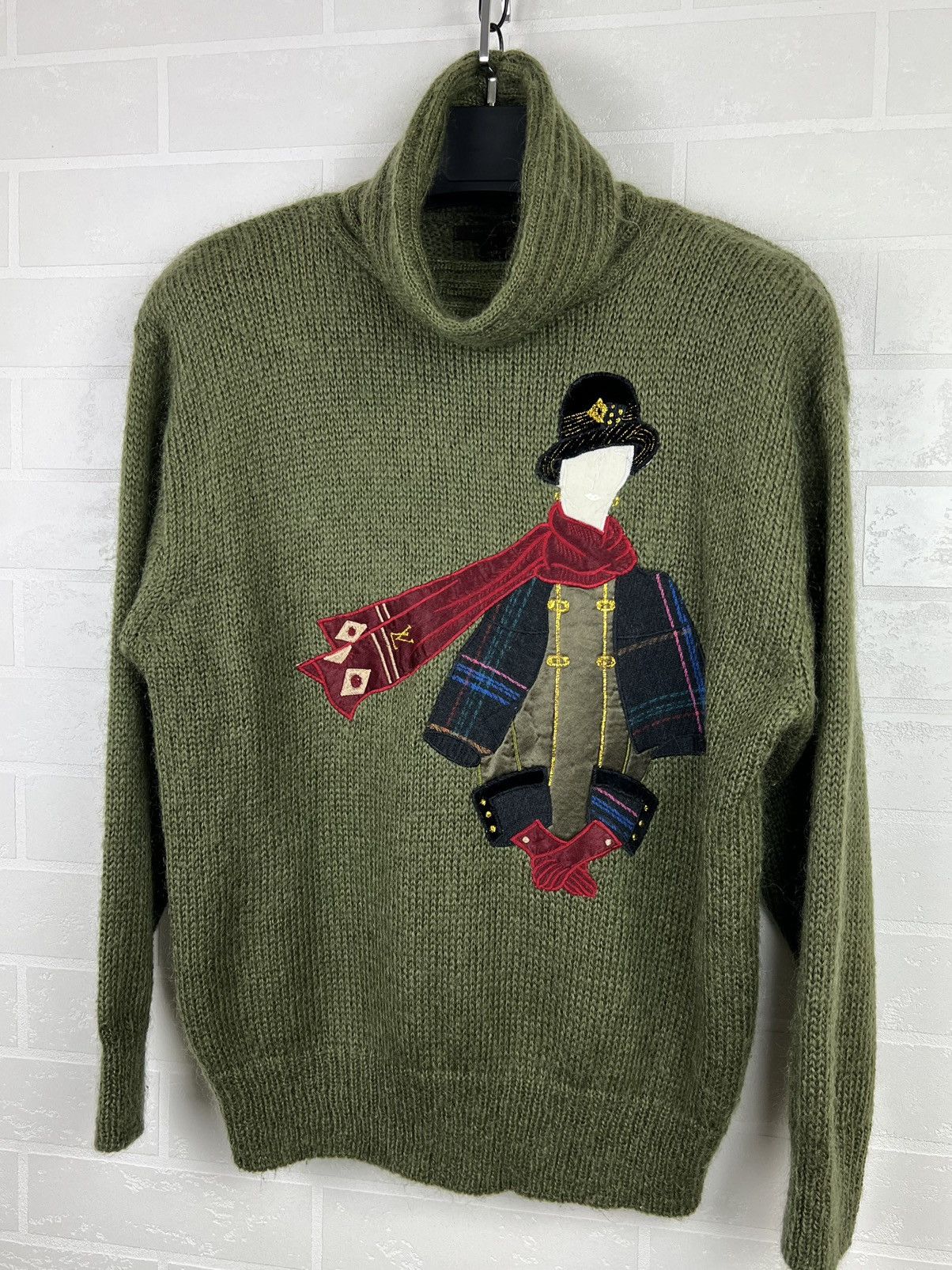 Louis Vuitton LOUIS VUITTON Sweater Turtleneck Mohair Knit Lady Big Logo Size L / US 10 / IT 46 - 3 Thumbnail
