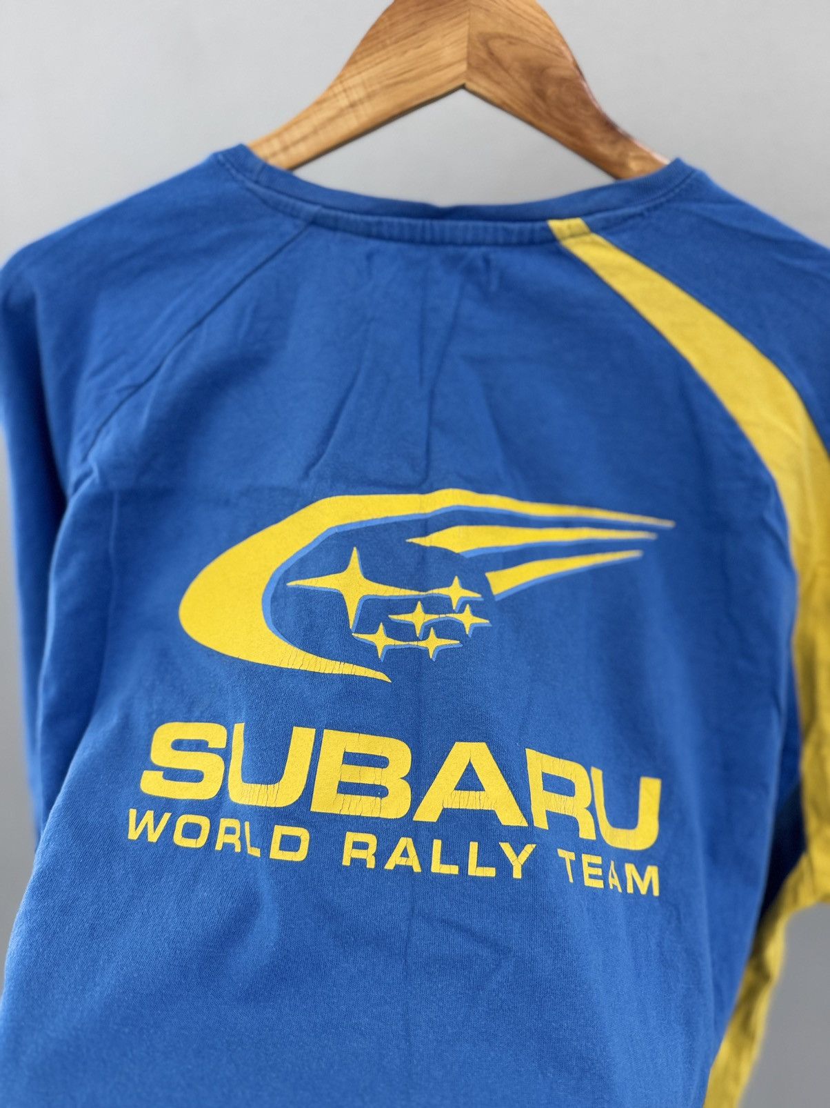 NASCAR Vintage Subaru T-Shirts Blue Racing Team Firelli Size US XL / EU 56 / 4 - 11 Thumbnail