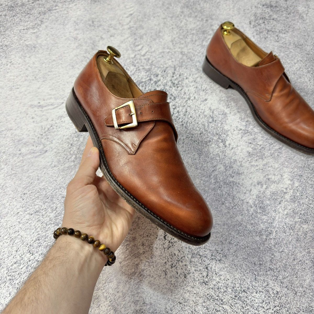 Bexley × Designer × Handmade Bexley Mens Buckle Shoes Monk Straps US9 UK8 Size US 9 / EU 42 - 4 Thumbnail