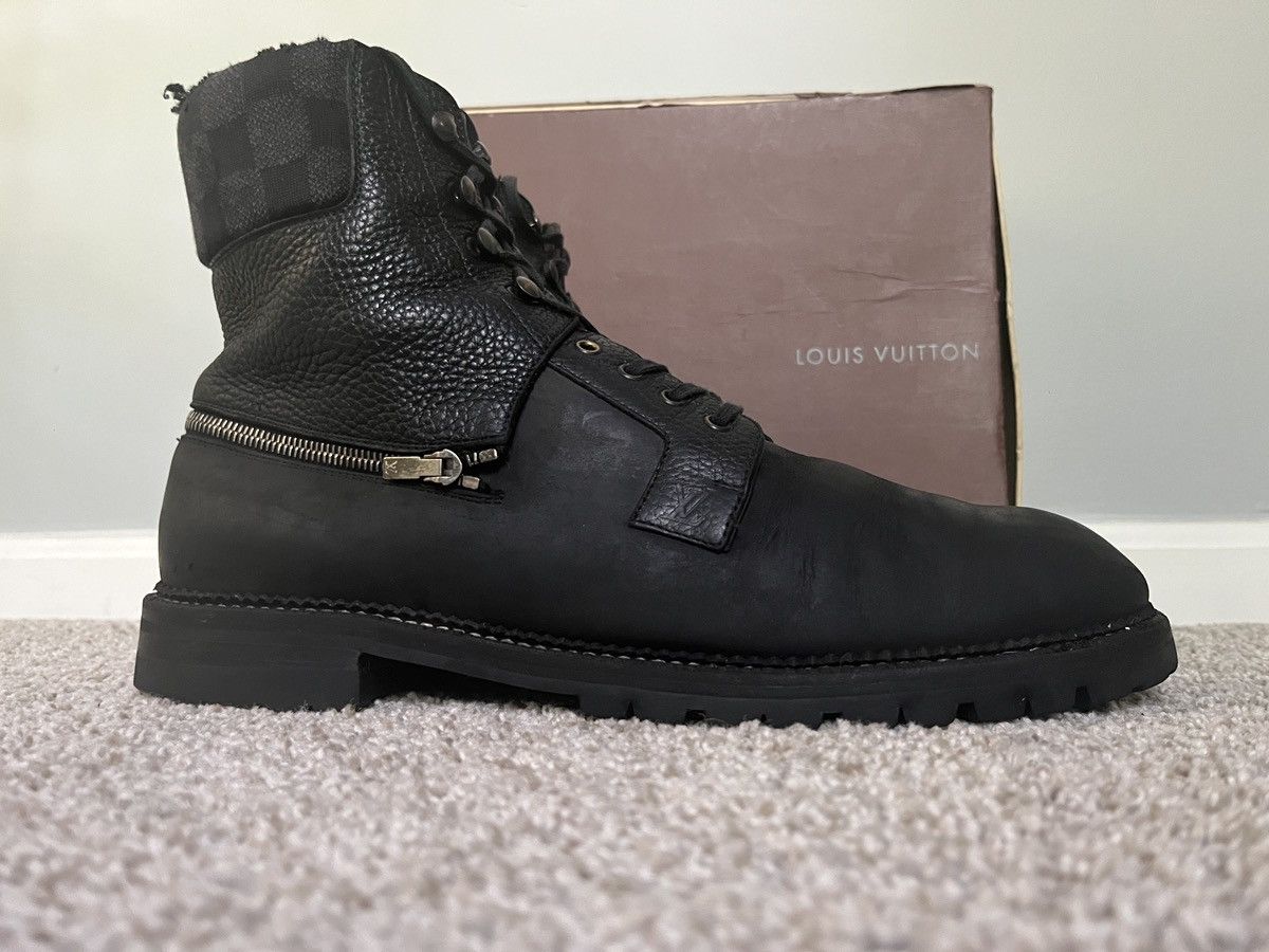 Louis Vuitton Louis Vuitton Black Combat Boots size 11.5 Size US 11.5 / EU 44-45 - 1 Thumbnail