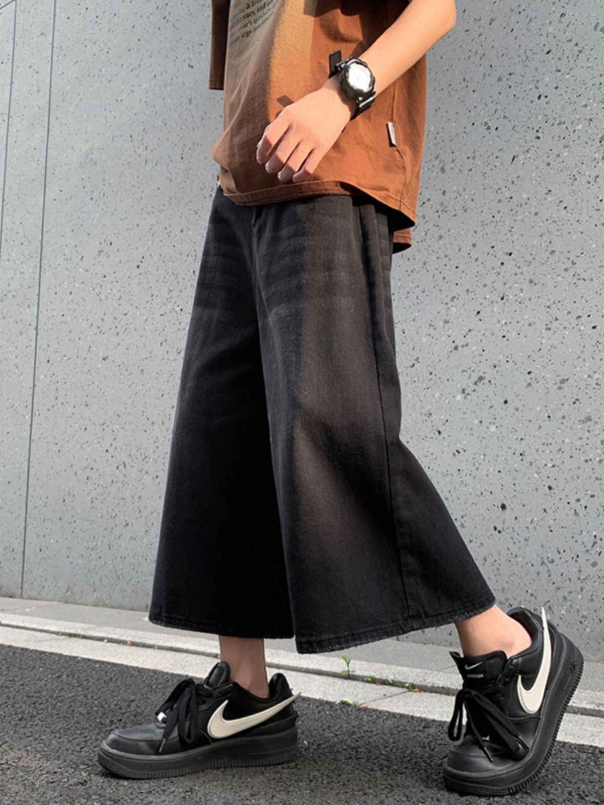 Japanese Brand × Jean Loose straight leg wide leg denim shorts Size US 32 / EU 48 - 5 Thumbnail