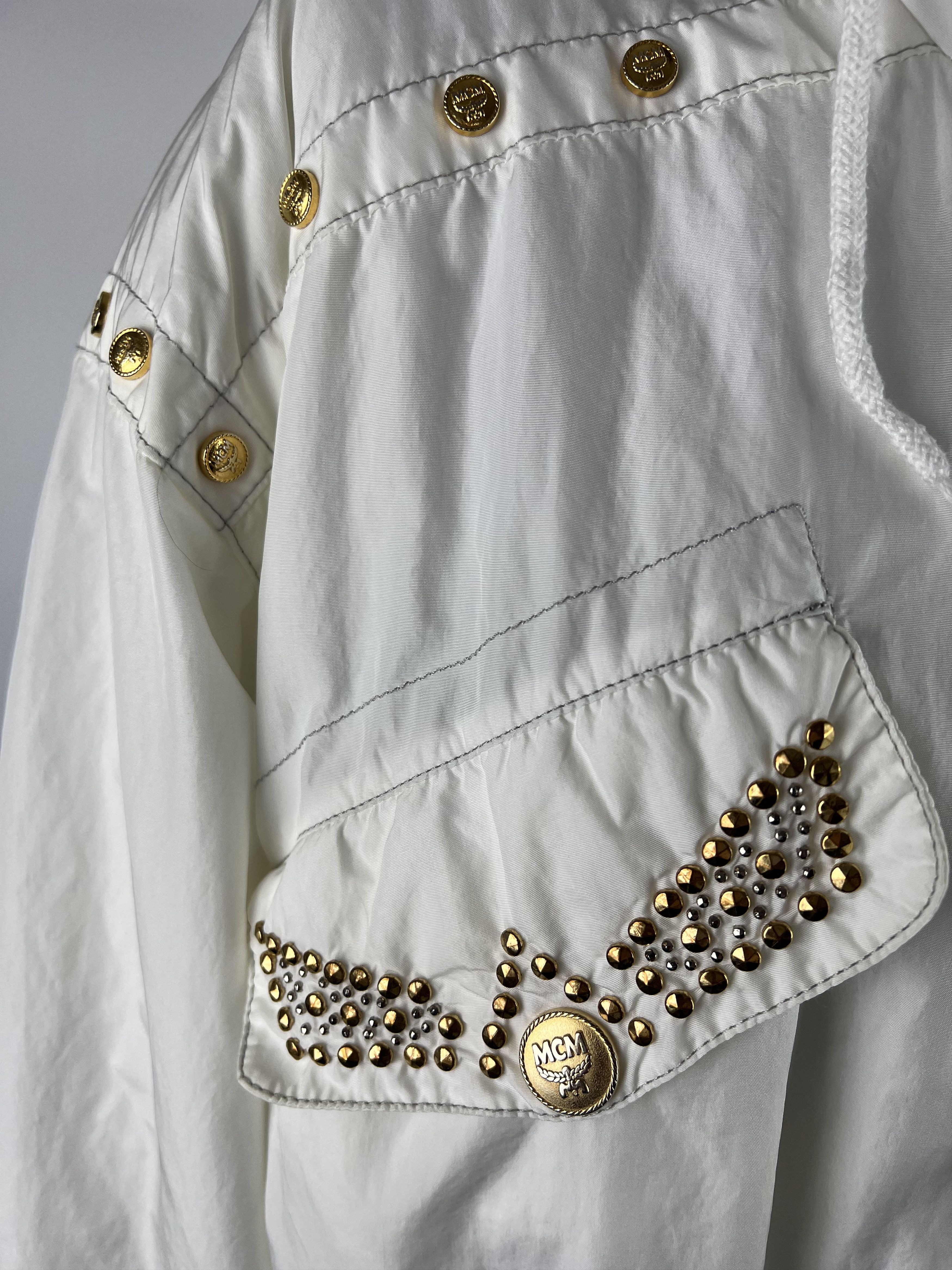 MCM × Vintage Rare Vintage MCM Women's Hooded Nylon Jacket Size 42 Size M / US 6-8 / IT 42-44 - 7 Thumbnail