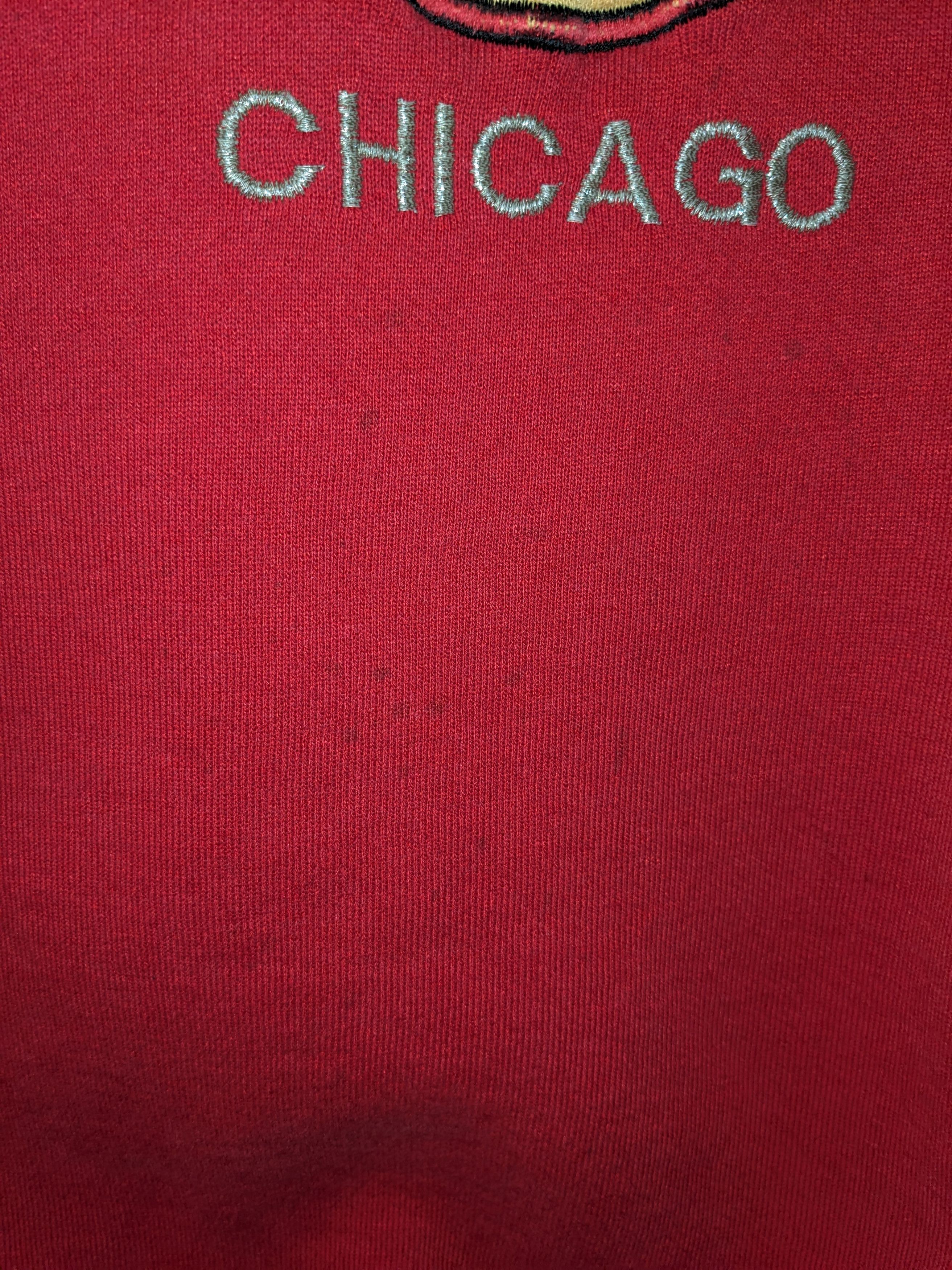 Hard Rock Cafe × Vintage Vintage 90s Hard Rock Cafe Chicago Red Medium Sweatshirt Size US M / EU 48-50 / 2 - 7 Thumbnail