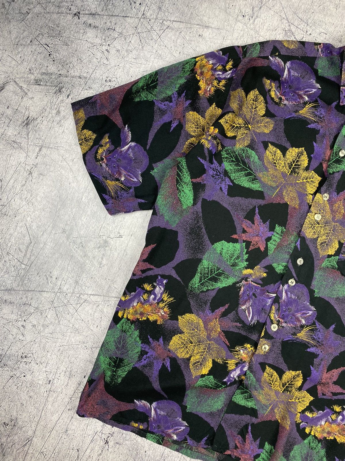 Vintage Vintage Fox Print Button Up Short Sleeve Crazy Shirt Size US S / EU 44-46 / 1 - 3 Thumbnail