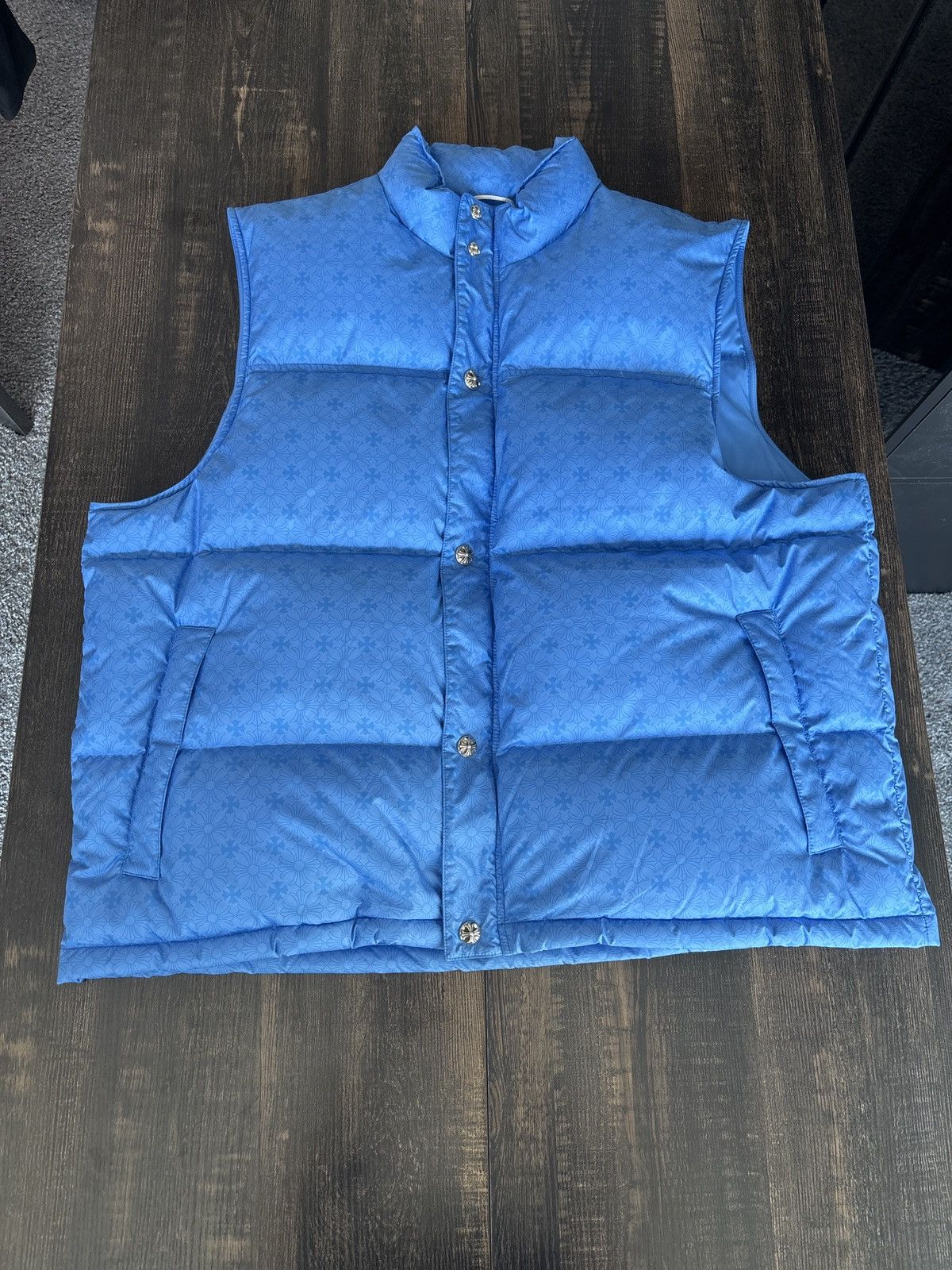 【超希少】CHROME HEARTS Flare Knee Down Vest Chrome Hearts Leather Cross Down Vest - SRM – SHENGLI ROAD