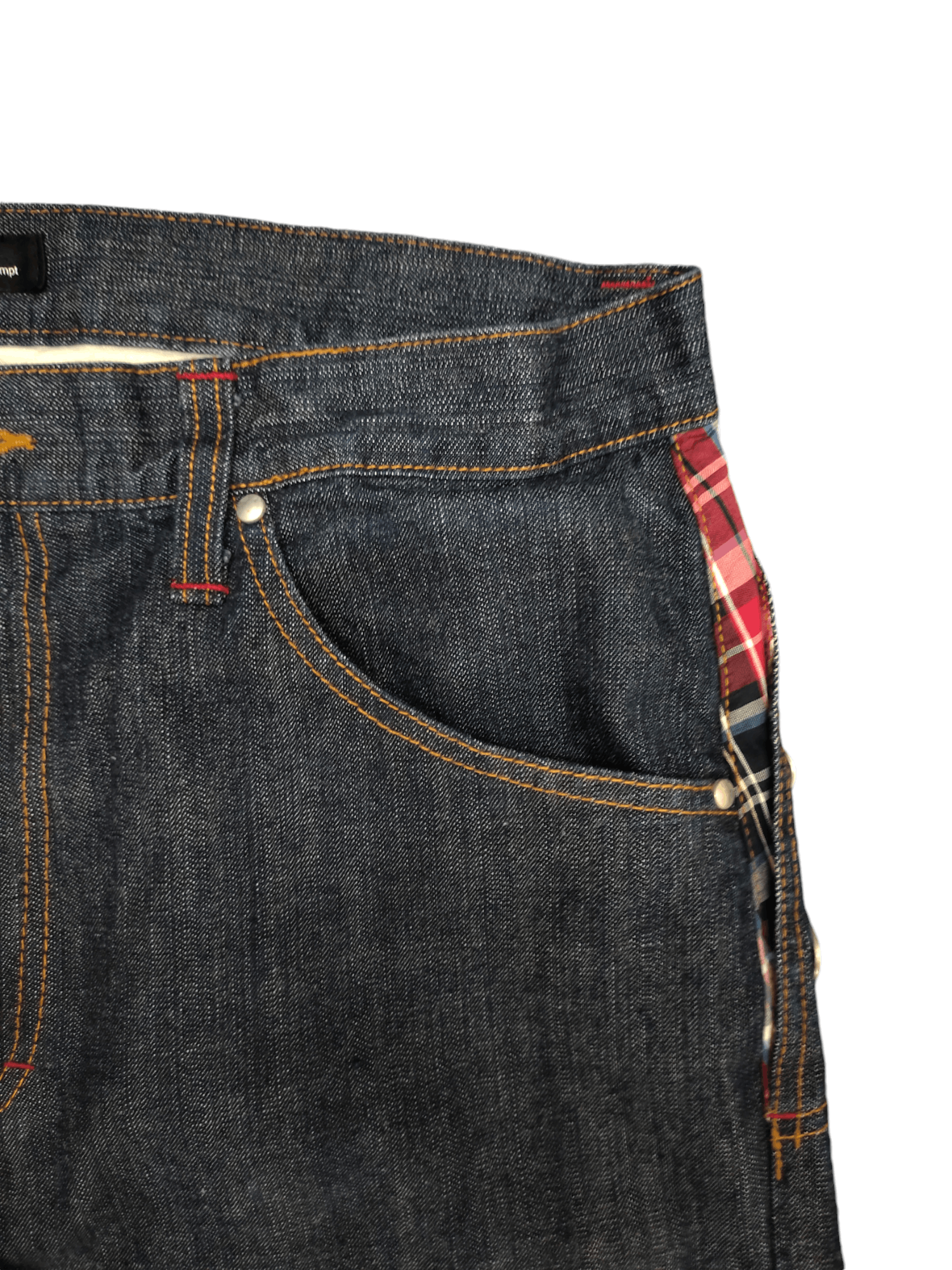 Comme des Garcons × Undercover Vintage Y2k Cncv Checkered Denim Jeans Ppfm Undercover Style Size US 35 - 4 Thumbnail