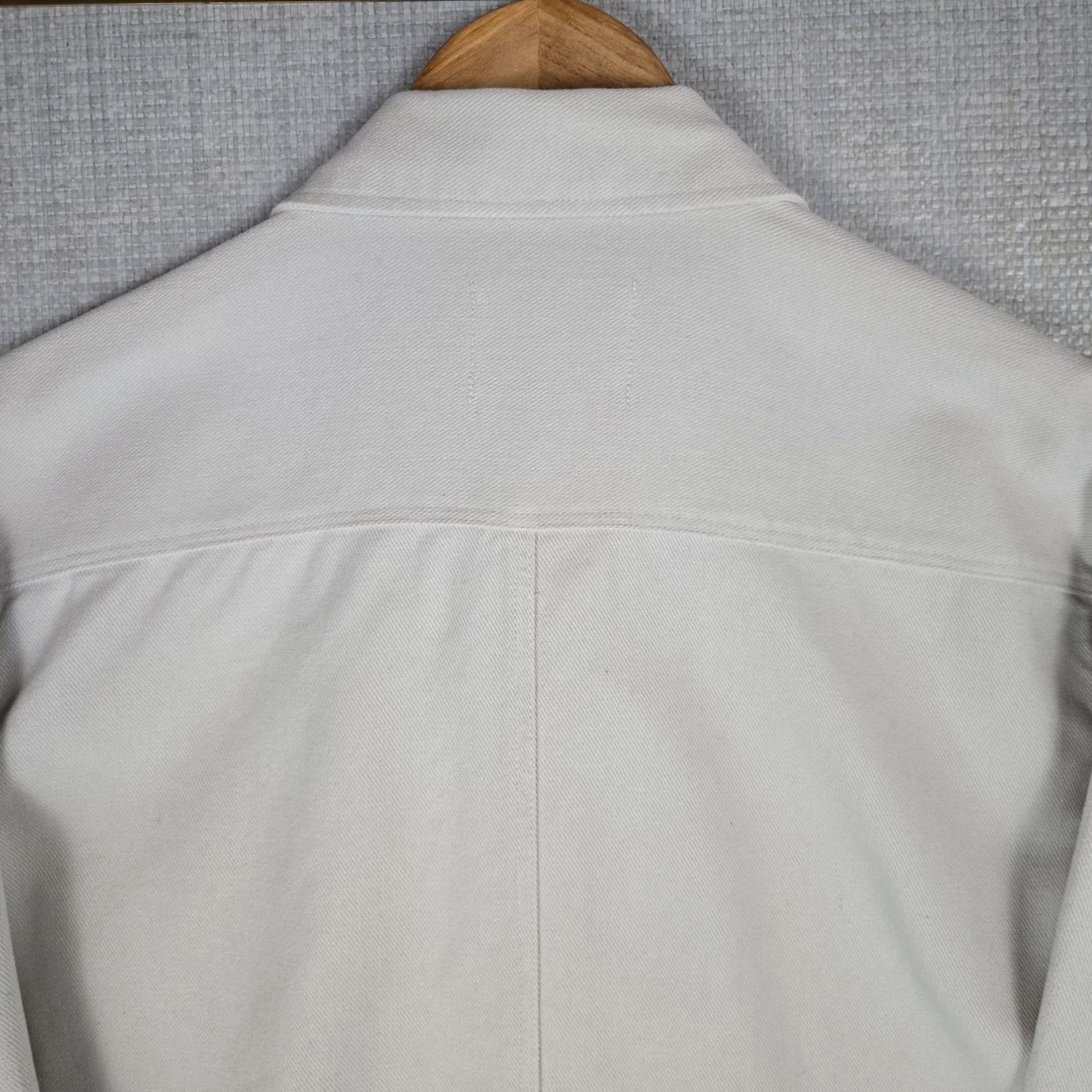 Carhartt A DAYS MARCH Mens Large Snap Front Chore Coat Tencel/Cotton Twill Ivory Jacket Size US L / EU 52-54 / 3 - 6 Thumbnail