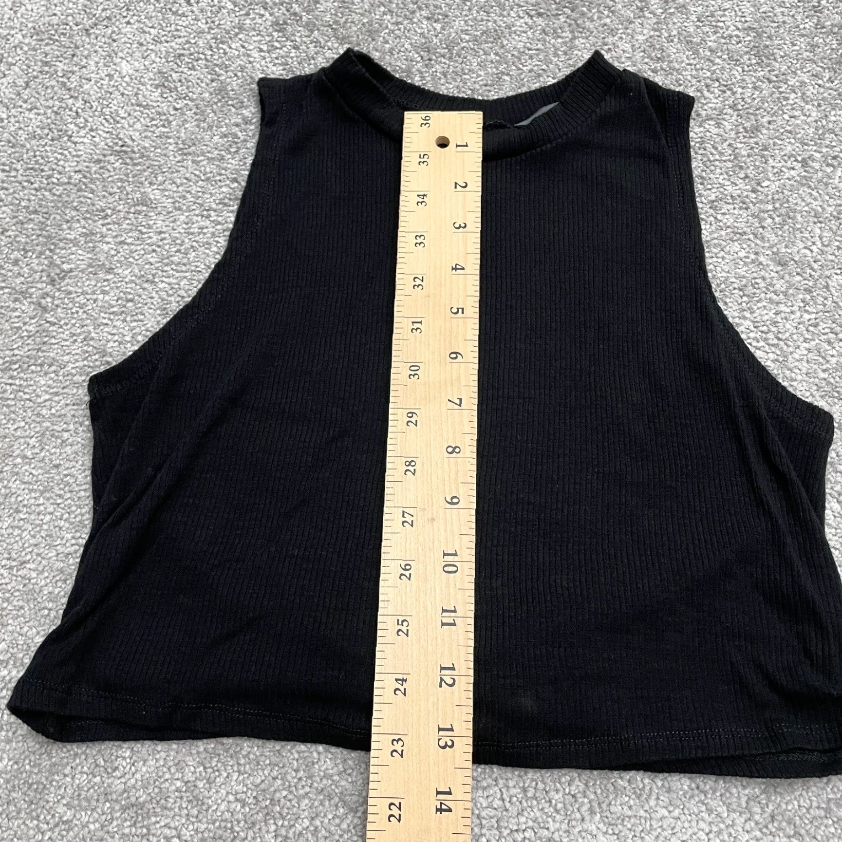 AQUA Aqua Cropped Top Womens M Black Backless Sleeveless Knit Tank Top Womens Size M / US 6-8 / IT 42-44 - 6 Thumbnail