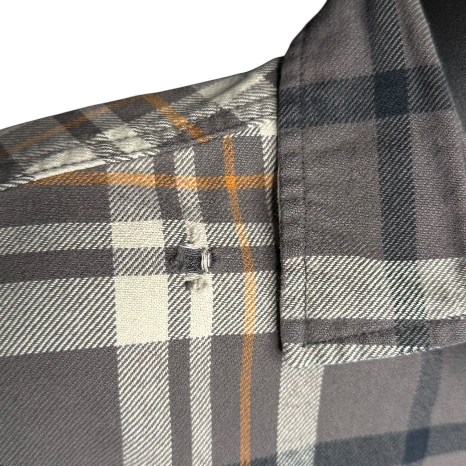 JACHS NY JACHS Men’s Button Front Plaid Flannel Gray Tan Shirt Large Size US L / EU 52-54 / 3 - 8 Thumbnail