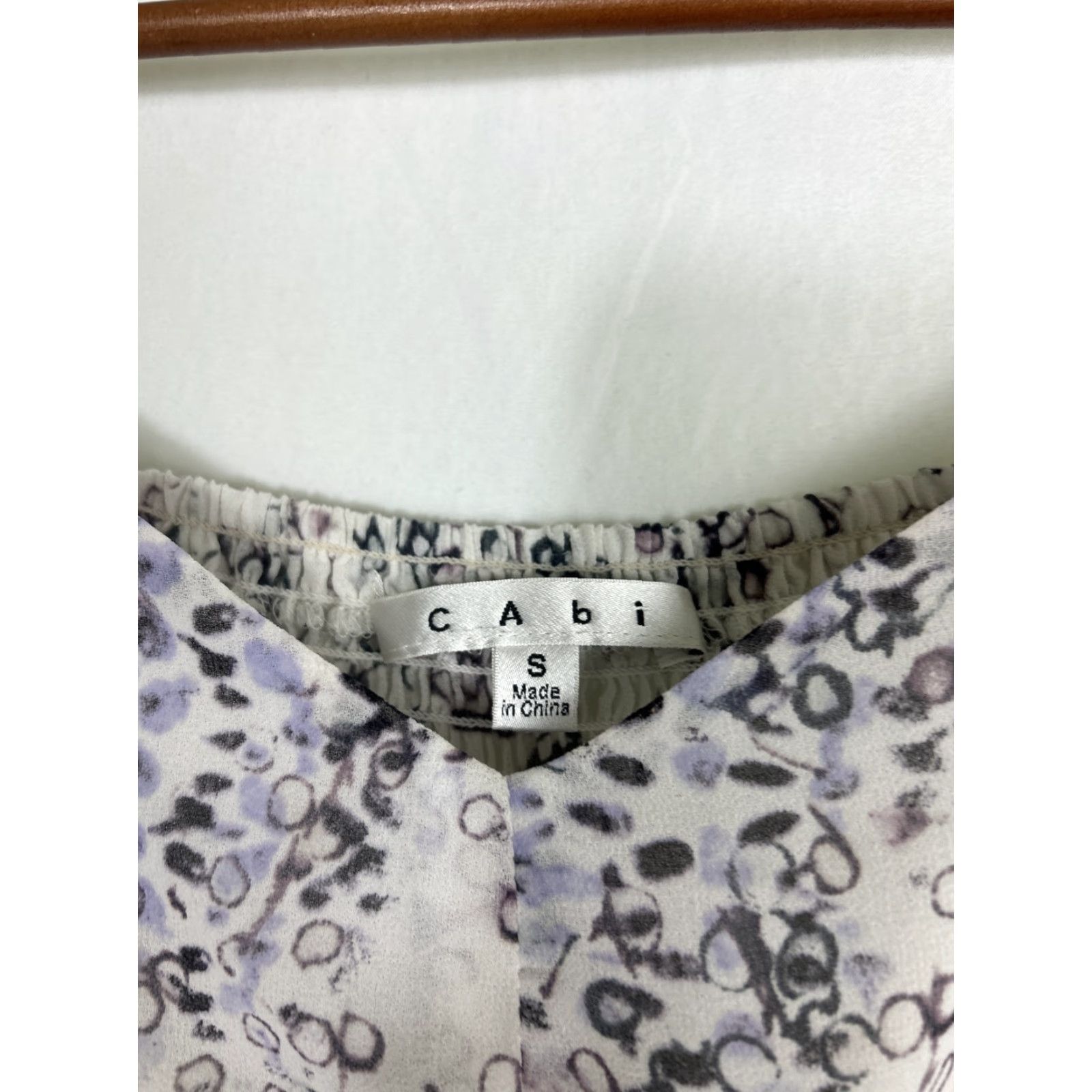 Vintage Cabi Womens Small Purple Circle Abstract Design Ruffle Layer Tank Top Size S / US 4 / IT 40 - 4 Thumbnail