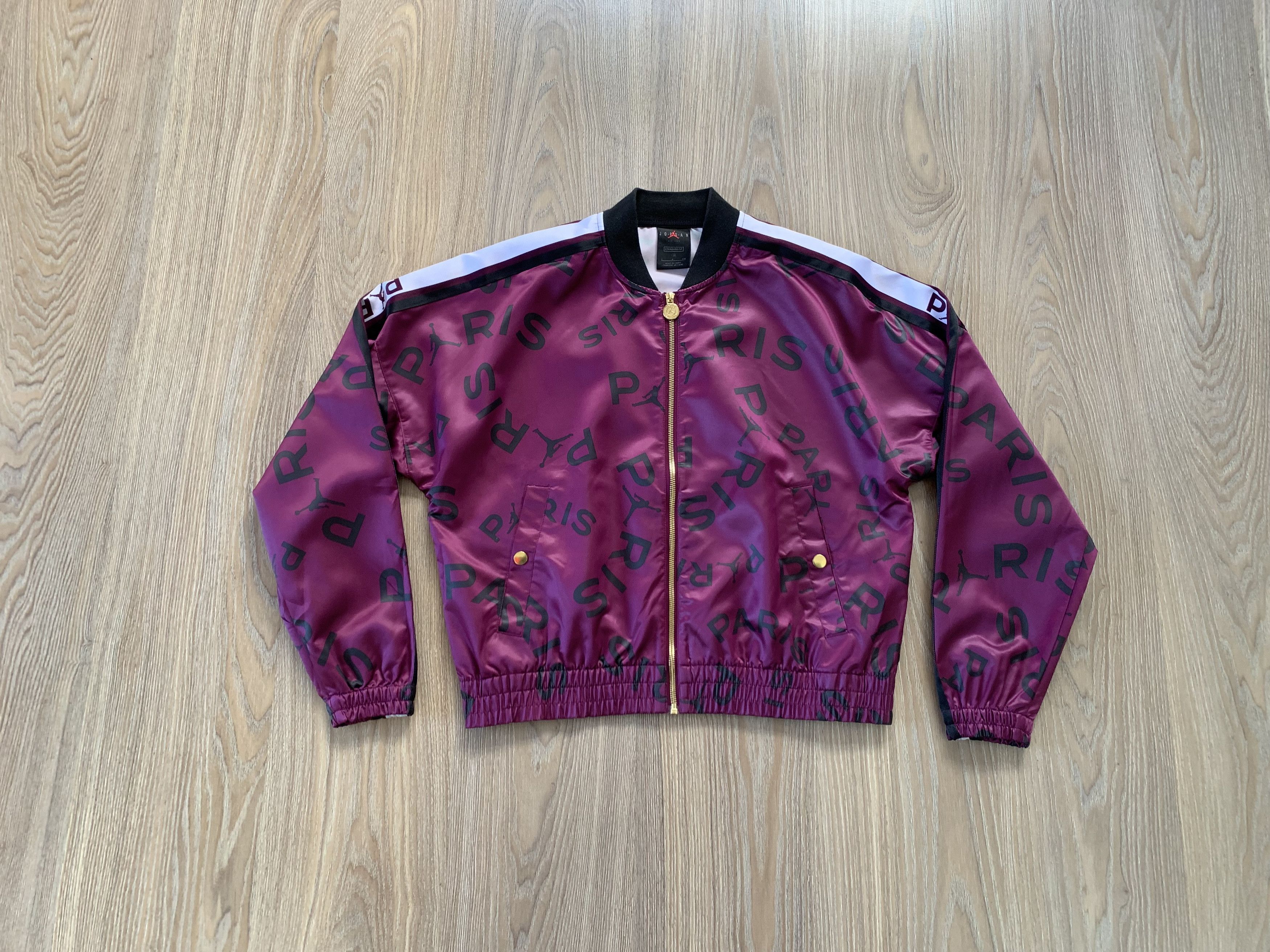 Jordan Brand Nike Air Jordan Paris Saint-Germain Women's Burgundy Jacket Size S / US 4 / IT 40 - 1 Thumbnail