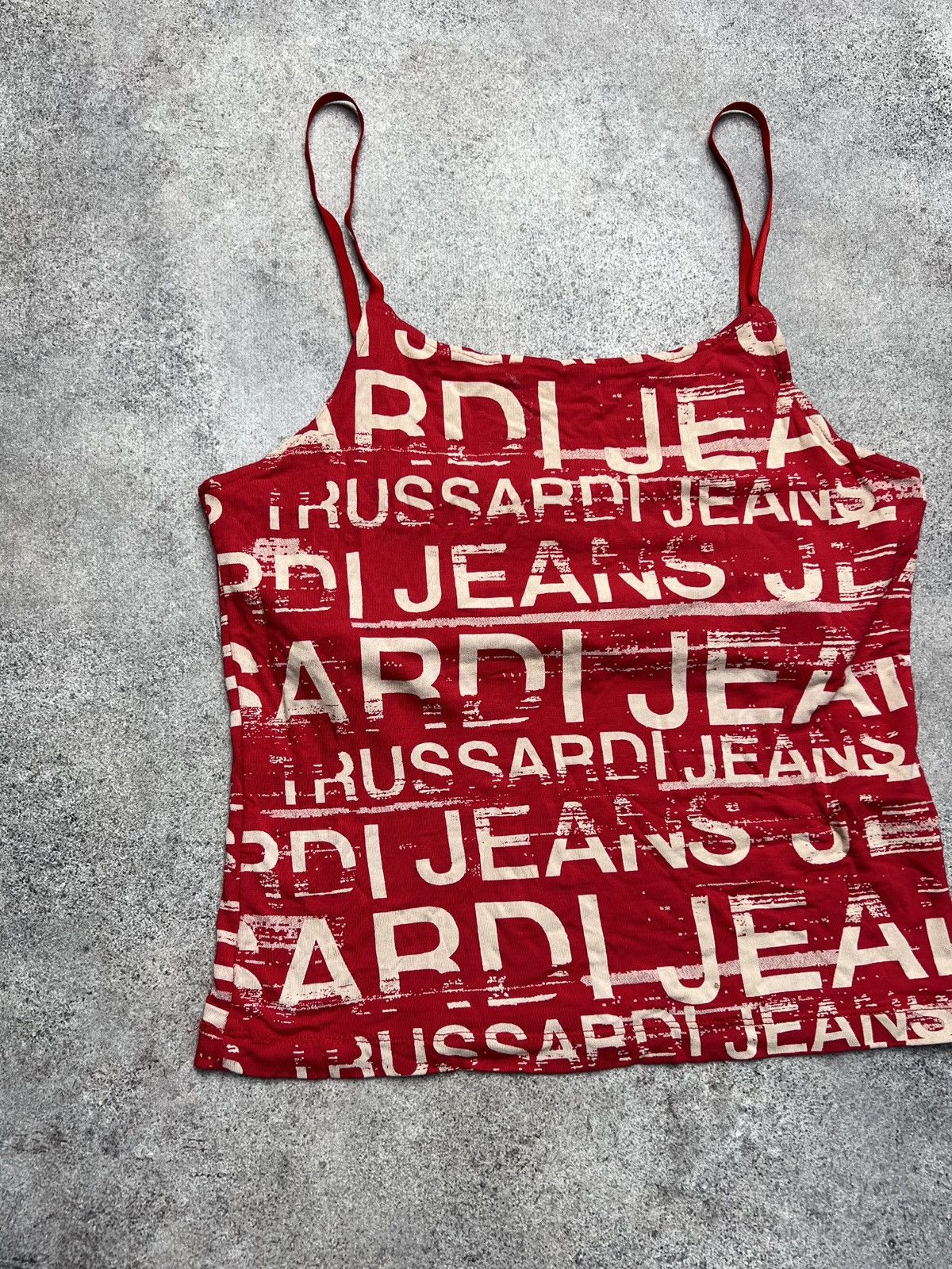 Trussardi × Vintage Trussardi vintage monogram cropped tank top Size S / US 4 / IT 40 - 2 Thumbnail