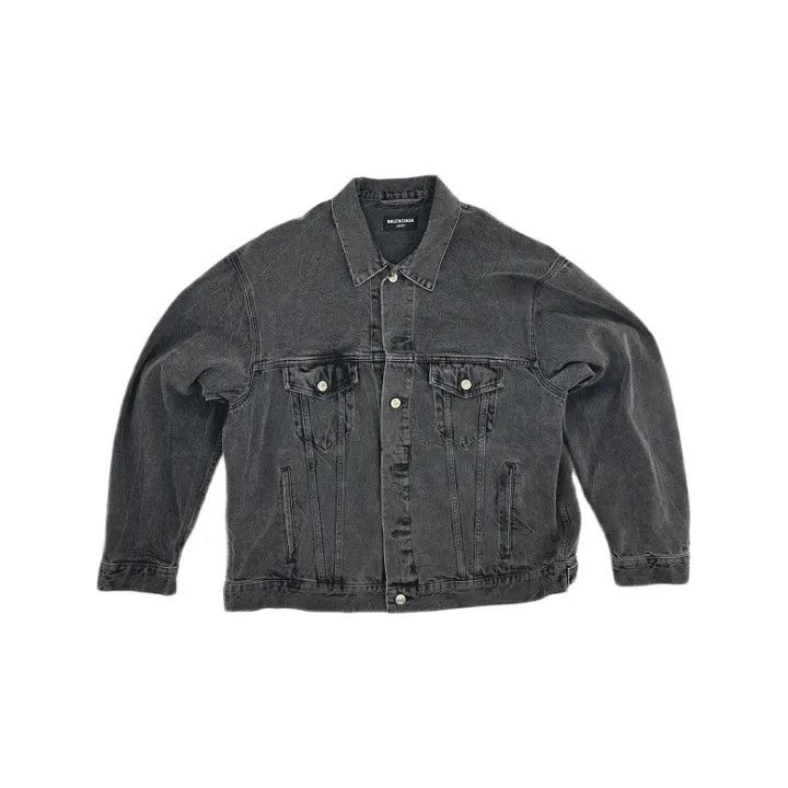 Balenciaga Balenciaga FW21 Heart Pattern Denim Jacket 0079 Size S / US 4 / IT 40 - 1 Thumbnail