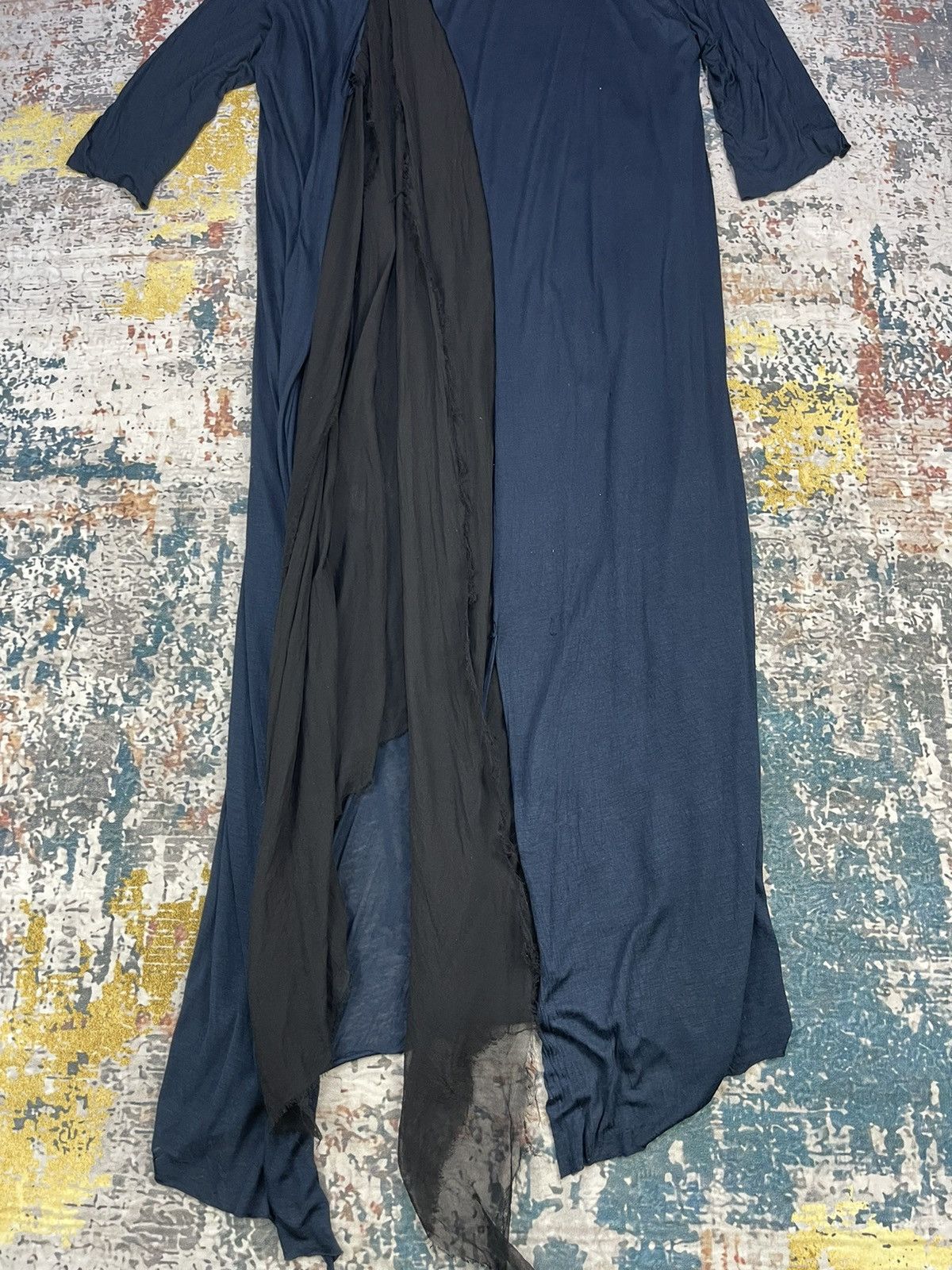 Haider Ackermann Haider Ackermann Dark Blue Rayon Silk Wrap Dress Size XS / US 0-2 / IT 36-38 - 2 Thumbnail