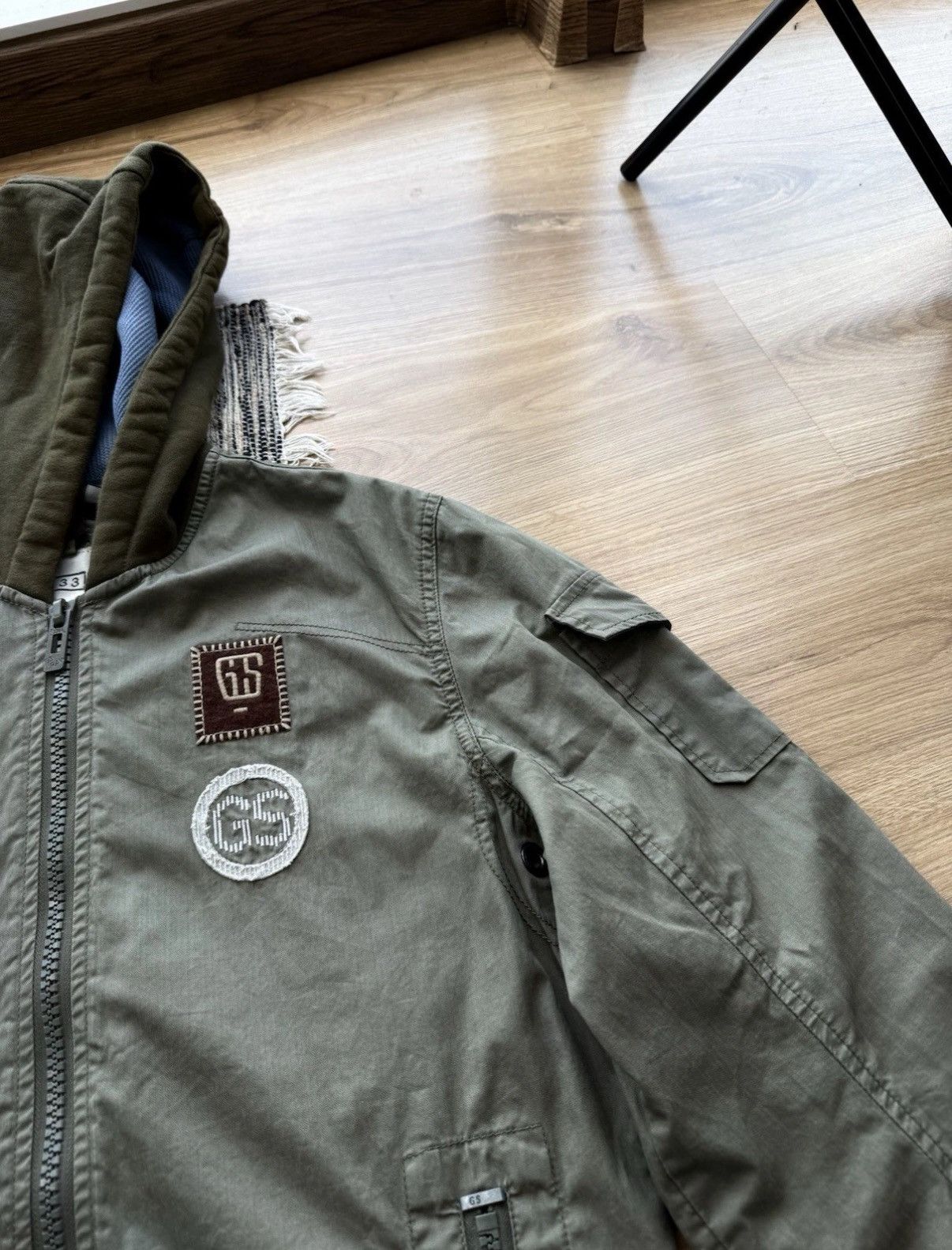 G-Star VINTAGE G-STAR RAW MILITARY JACKET SOUTH WITH HOOD COTTON Size US L / EU 52-54 / 3 - 9 Thumbnail