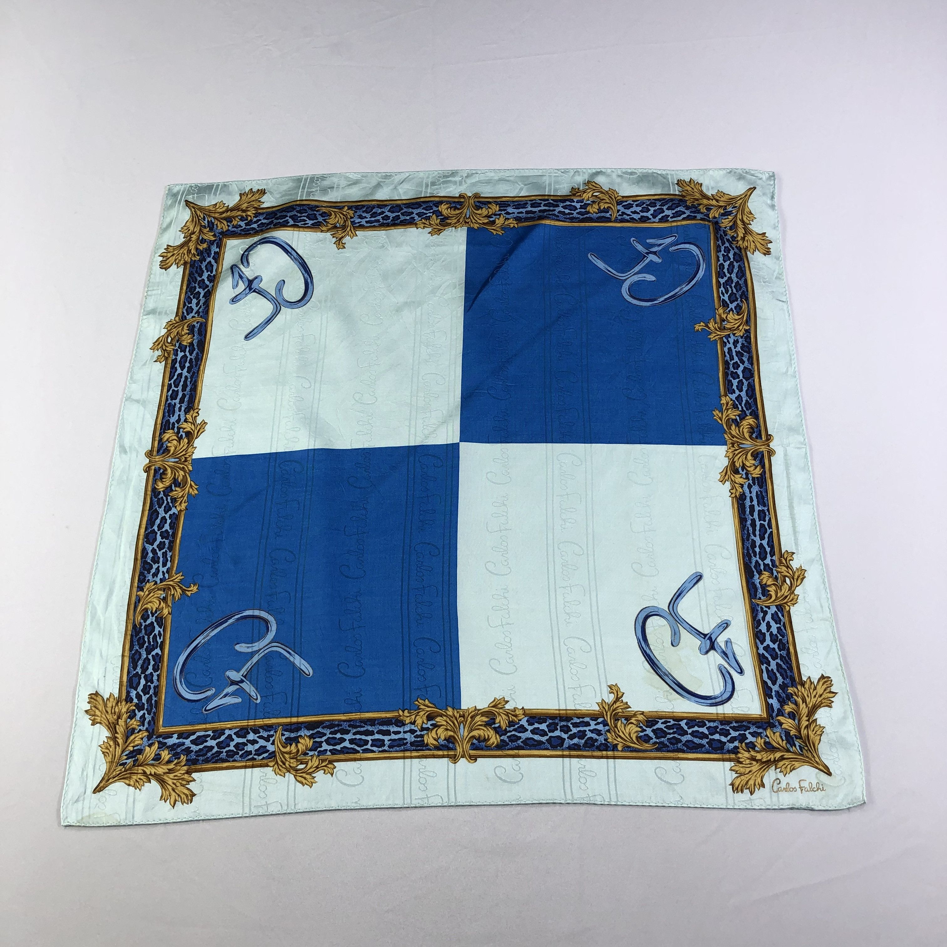 Carlos Falchi Baroque Handkerchief Neckerchief Bandana H2192