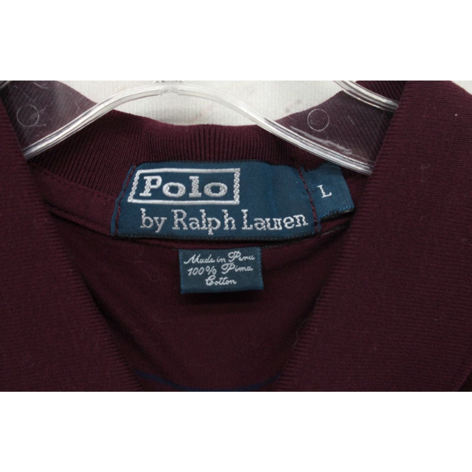 Polo Ralph Lauren VINTAGE Polo Ralph Lauren Shirt Men L Burgandy Pin Striped Polo Casual Preppy Logo Rugby / City / Classic / Dad / Designer / Sports Mens Size US L / EU 52-54 / 3 - 4 Thumbnail
