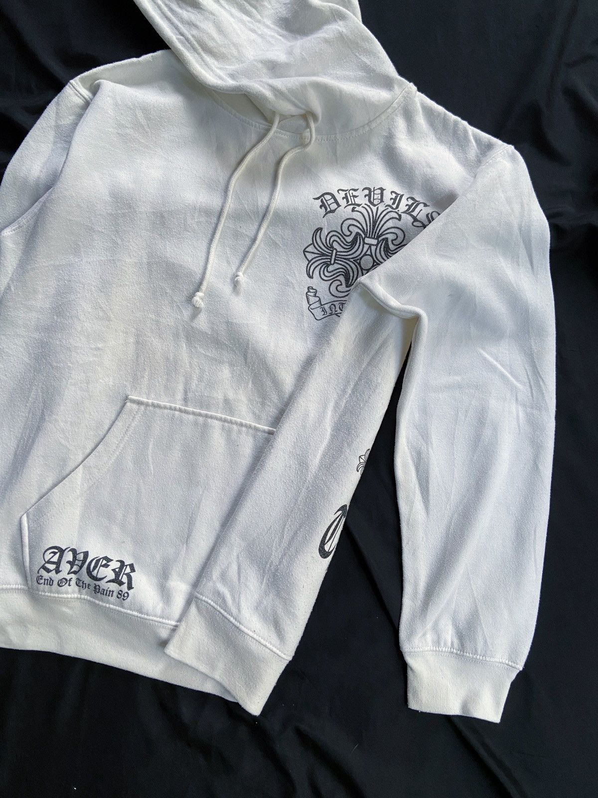 Japanese Brand DEVILS INTEGRAL THE METAL CROSS LINE HOODIE Size US M / EU 48-50 / 2 - 3 Thumbnail