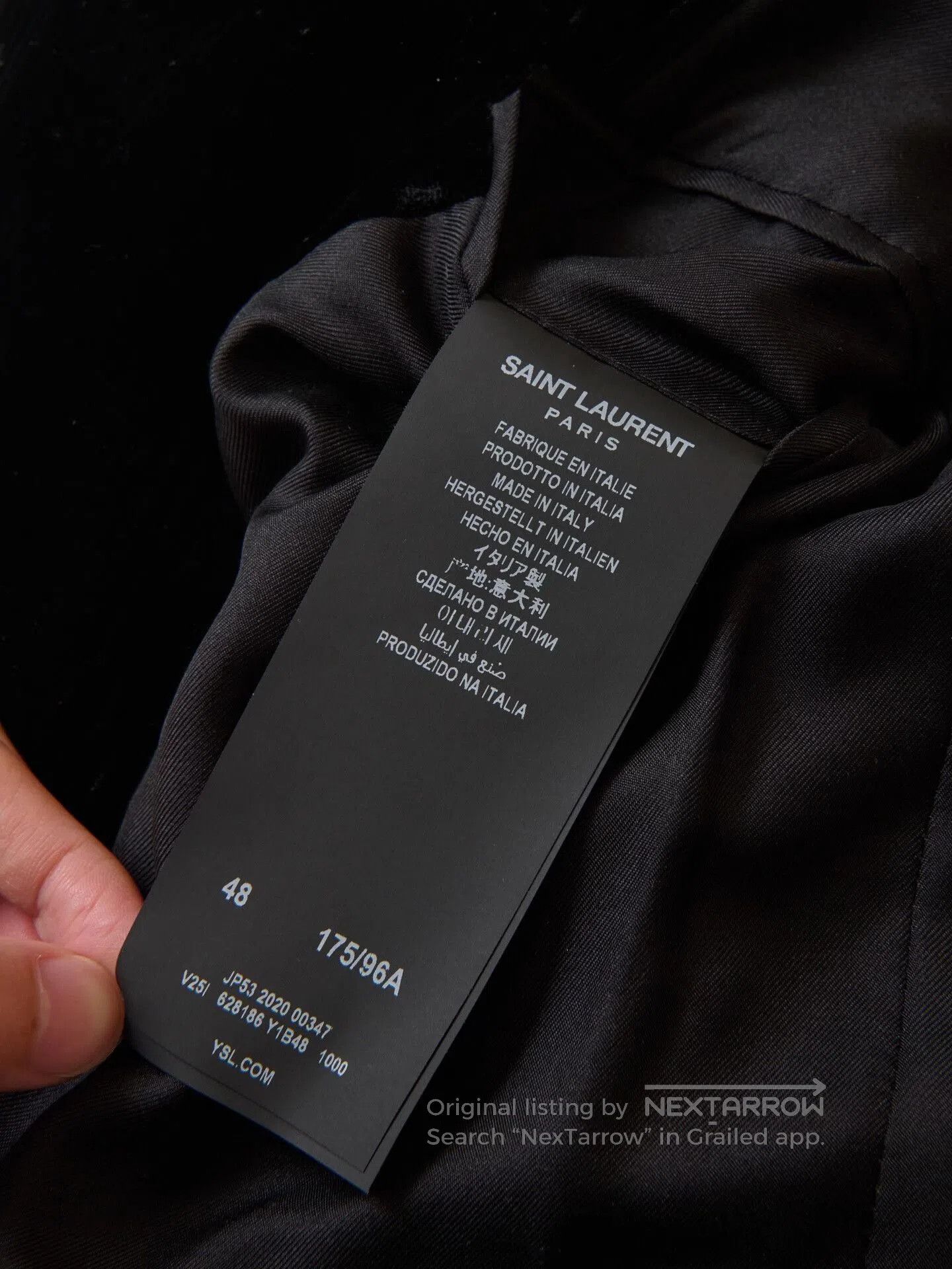 Saint Laurent Paris YSL 2020 Black Corduroy Blazer. Size M / US 6-8 / IT 42-44 - 7 Thumbnail