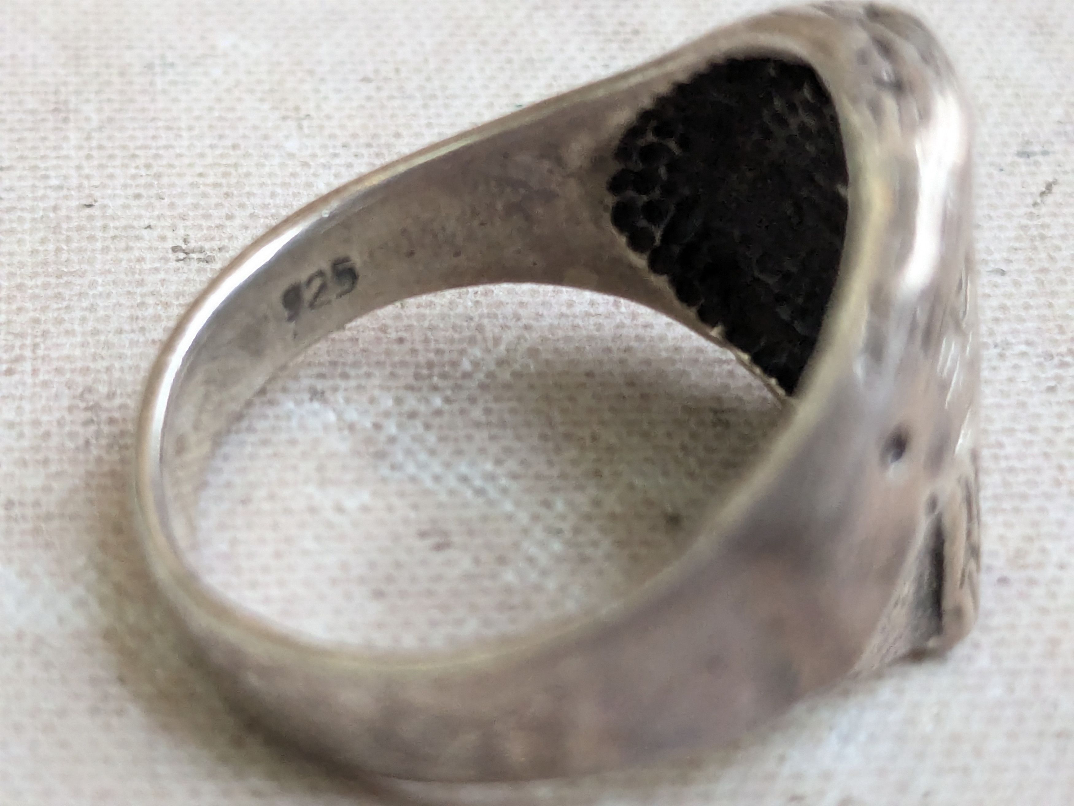 Sterling Silver LAZ Sterling Silver Ring Crushed Turquoise Eagle 8.75 Size ONE SIZE - 7 Thumbnail