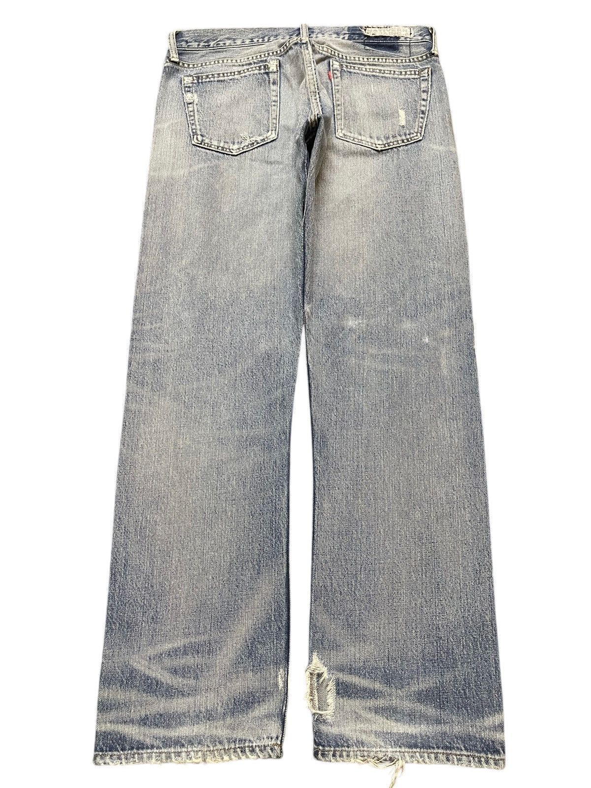 Kapital Vintage Japanese Brand Blue Faded Wash Distressed Jeans Size US 30 / EU 46 - 2 Thumbnail