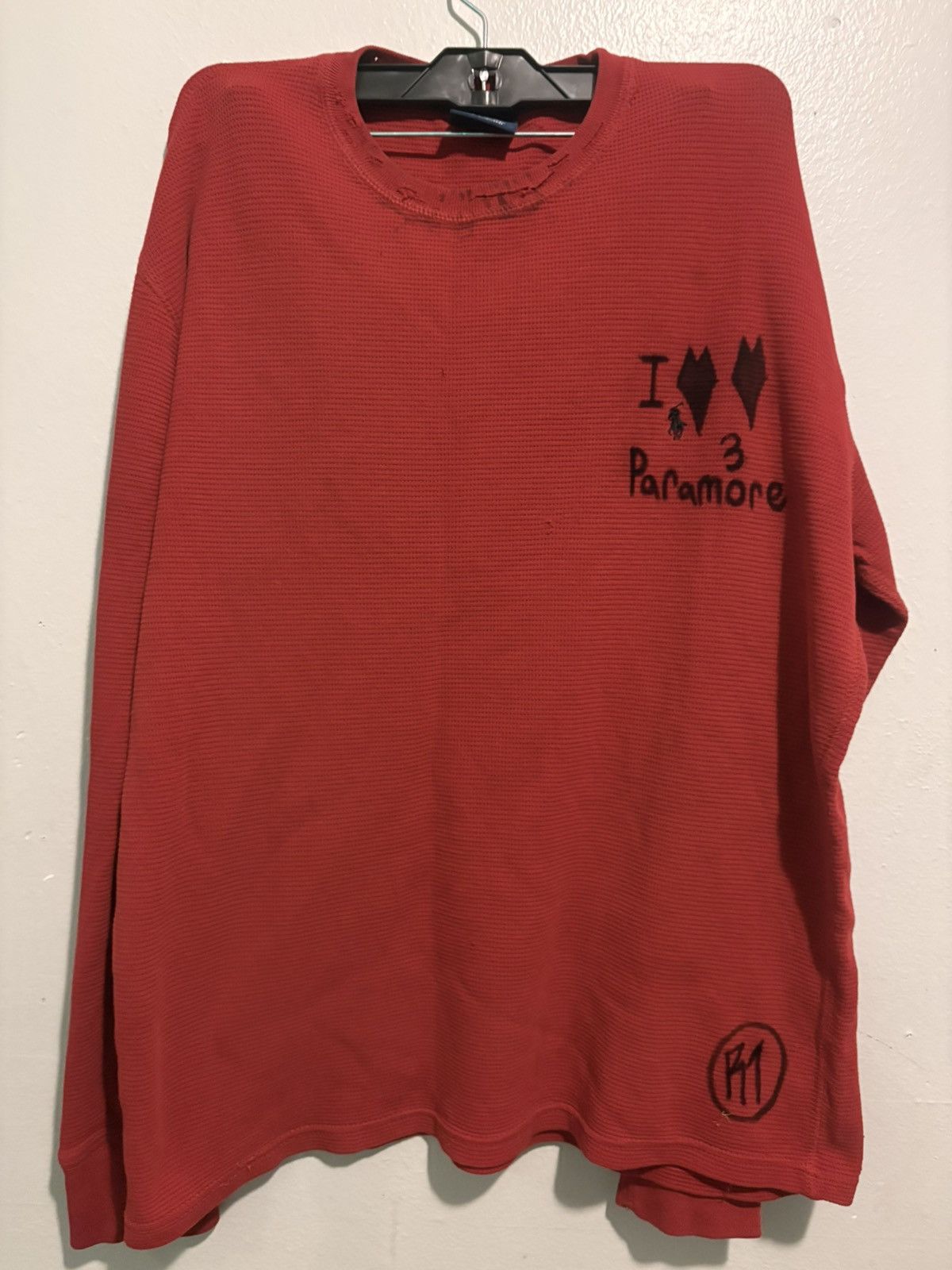 Polo Ralph Lauren R7PZI Custom — Polo Ralph Lauren Thermal | “I ♦♦ Paramore” Size US L / EU 52-54 / 3 - 1 Thumbnail