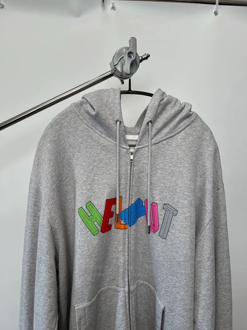 Helmut Lang HELMUT LANG Color Printed Oversized Zip-up Hoodie Size US XL / EU 56 / 4 - 3 Thumbnail