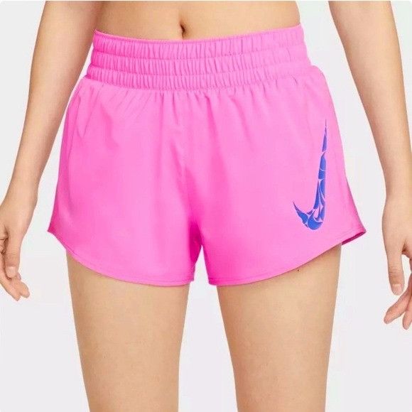 Nike Nike Women's Pink and Blue Athletic Track Shorts Sz Small S Size 24" / US 00 / IT 34 - 1 Thumbnail