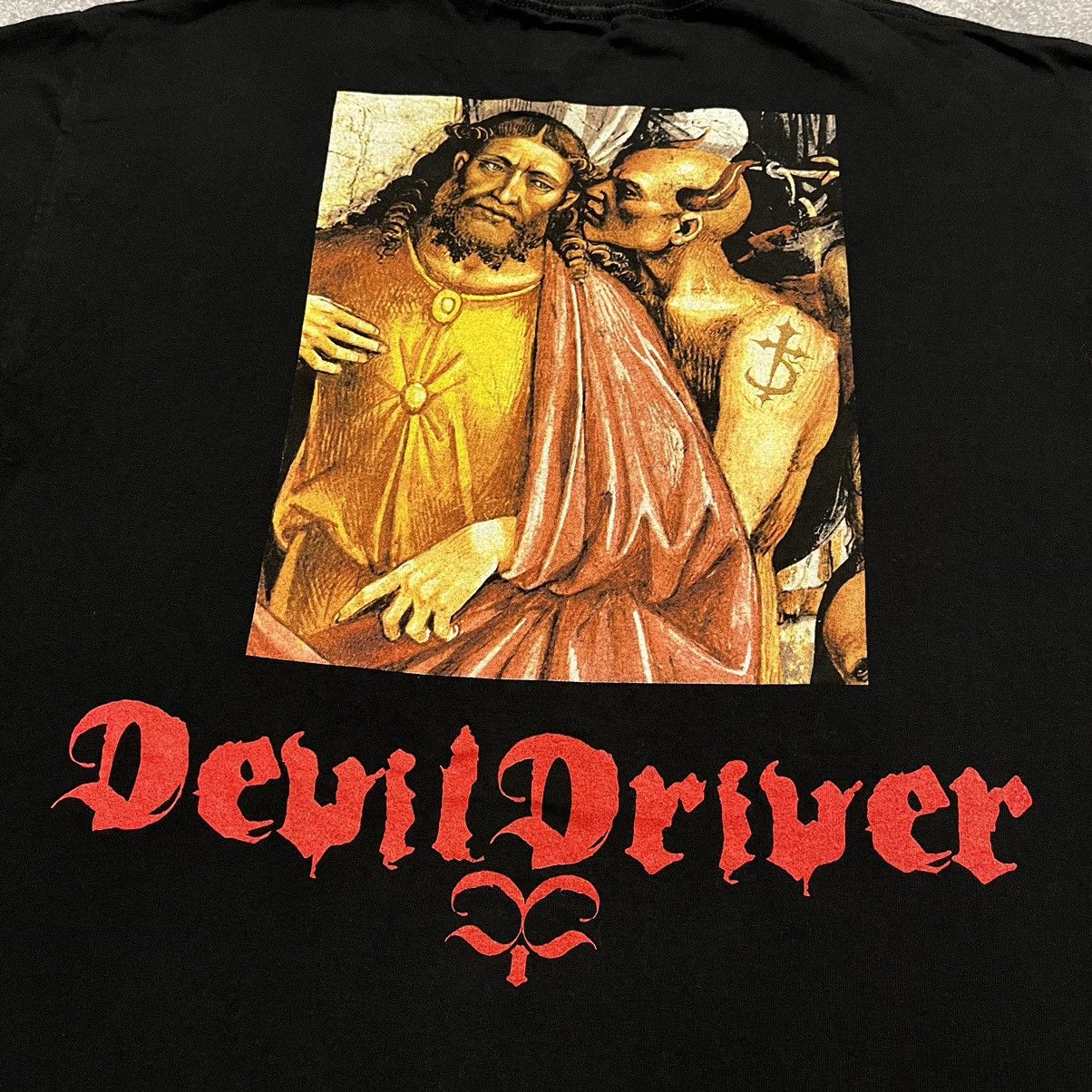 Band Tees Vintage DevilDriver Jesus & Satan Death Metal Band Tour Tee Size US XL / EU 56 / 4 - 5 Thumbnail
