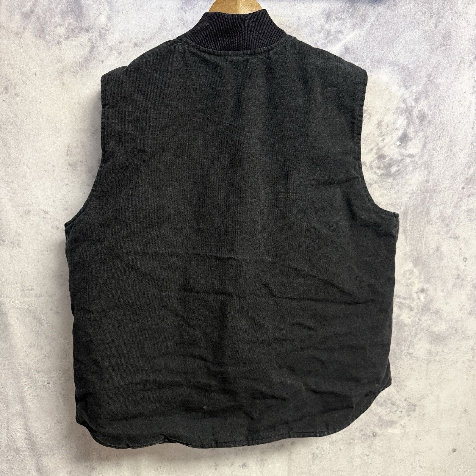 Carhartt Carhartt Vest Mens XL V01 Blk Canvas Quilted Lined Workwear Size US XL / EU 56 / 4 - 2 Thumbnail
