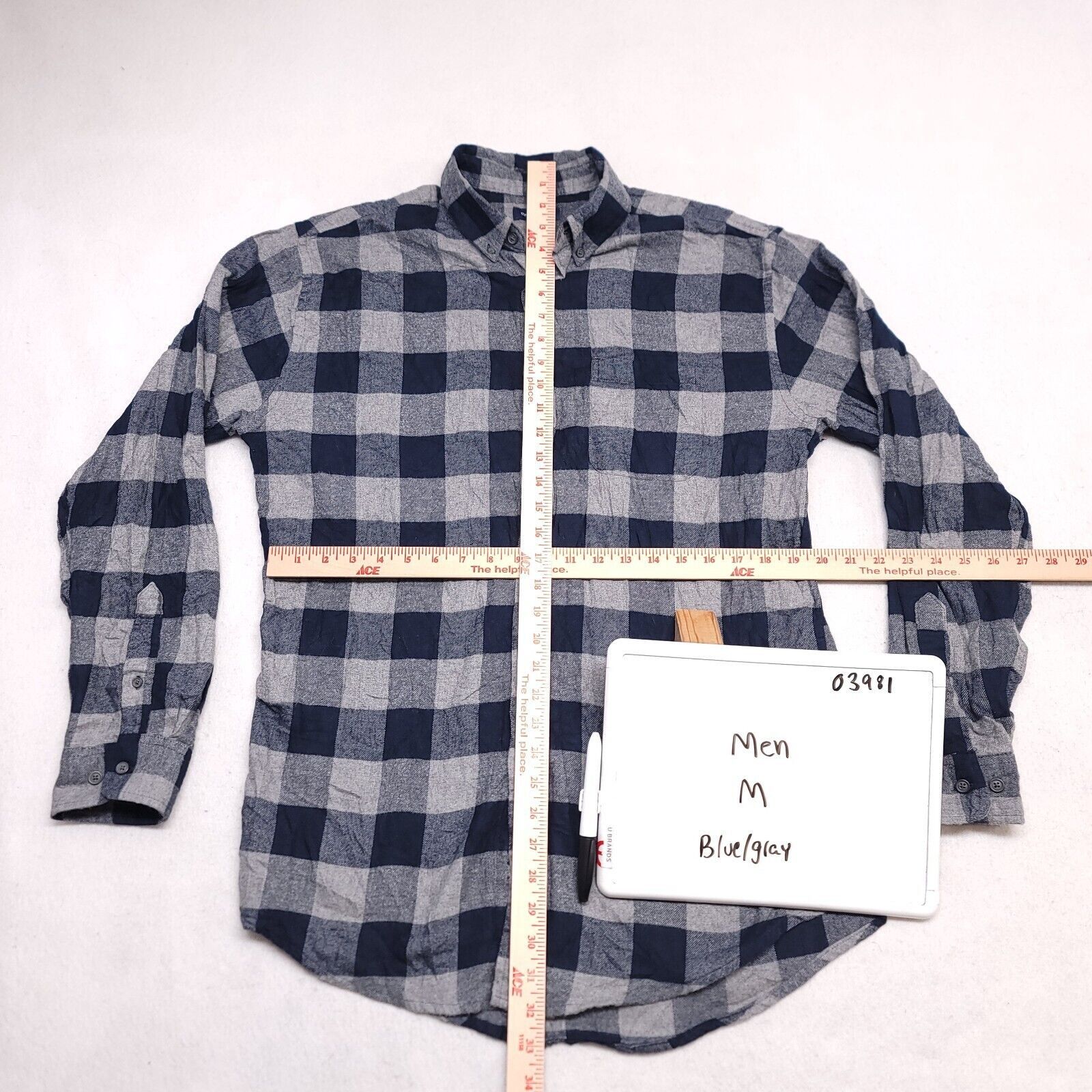 Croft & Barrow Croft & Barrow Buffalo Check Flannel Shirt Mens Size M Blue Size US M / EU 48-50 / 2 - 6 Thumbnail