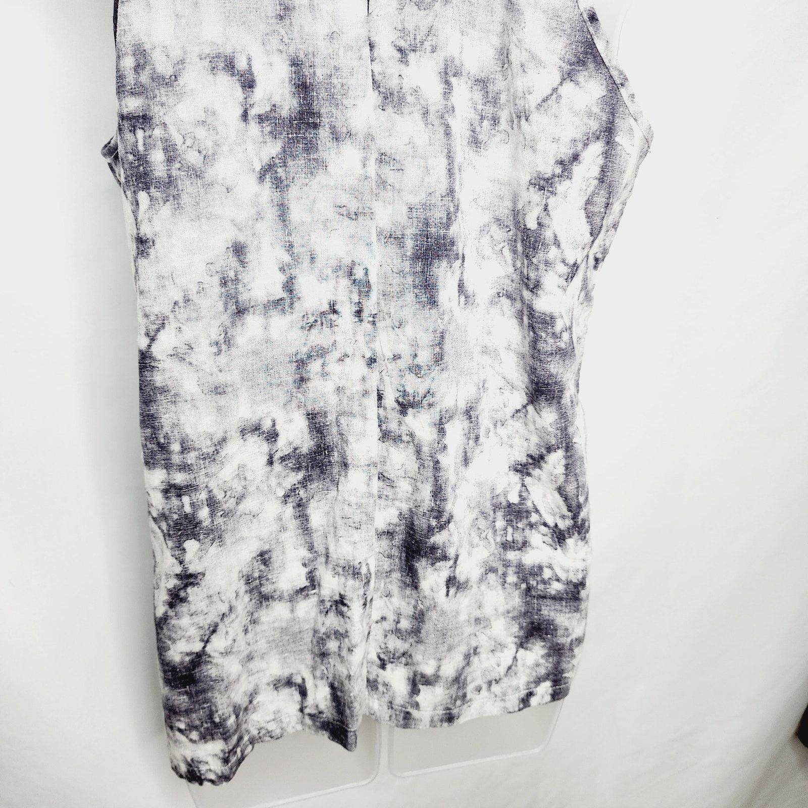 Other Marisa Christina Black Tie Dye Linen Blend Ruffle Top Size M / US 6-8 / IT 42-44 - 10 Thumbnail