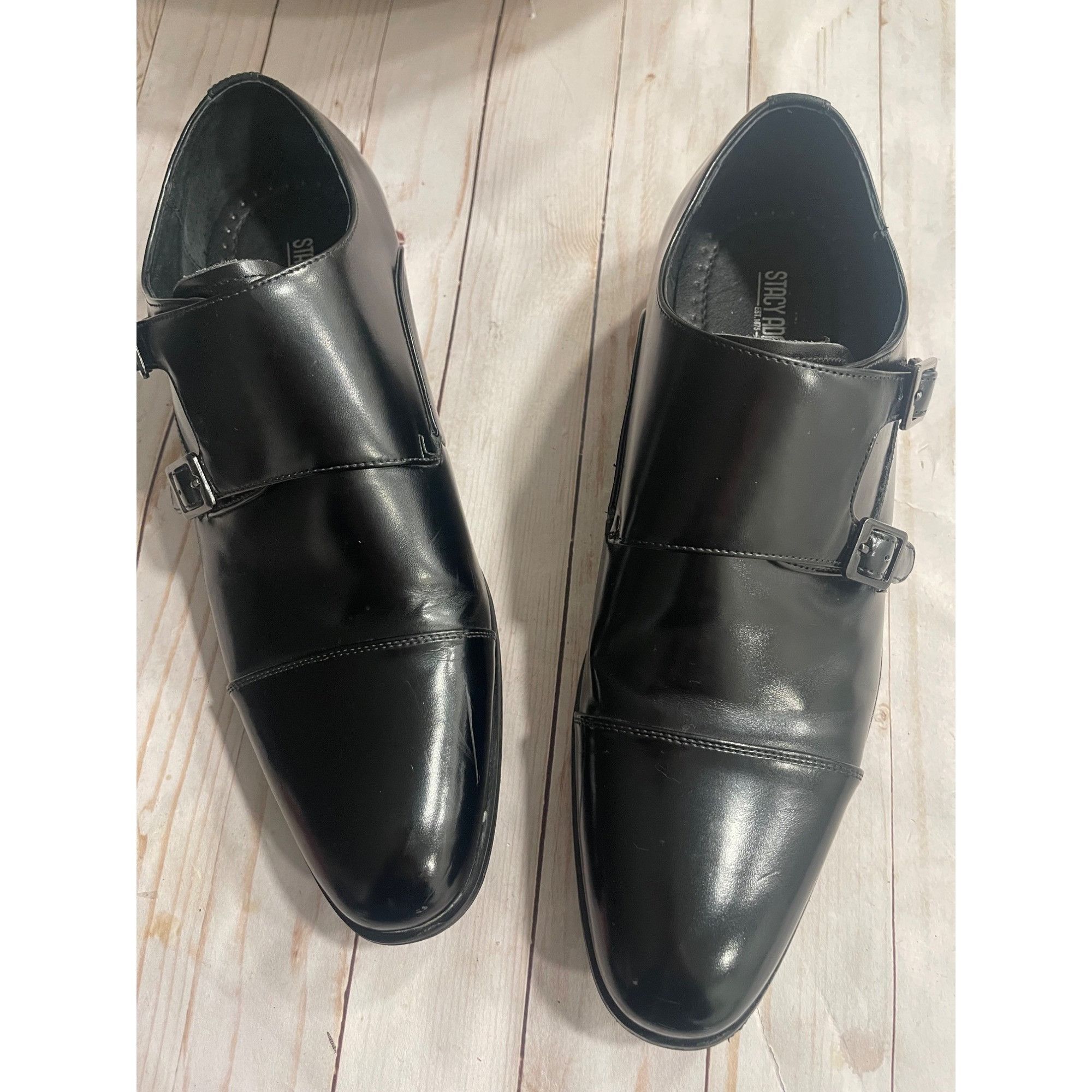 Stacy Adams Stacy Adams Gordon Cap Toe Monk Strap Sz 10 M Size US 10 / EU 43 - 7 Thumbnail