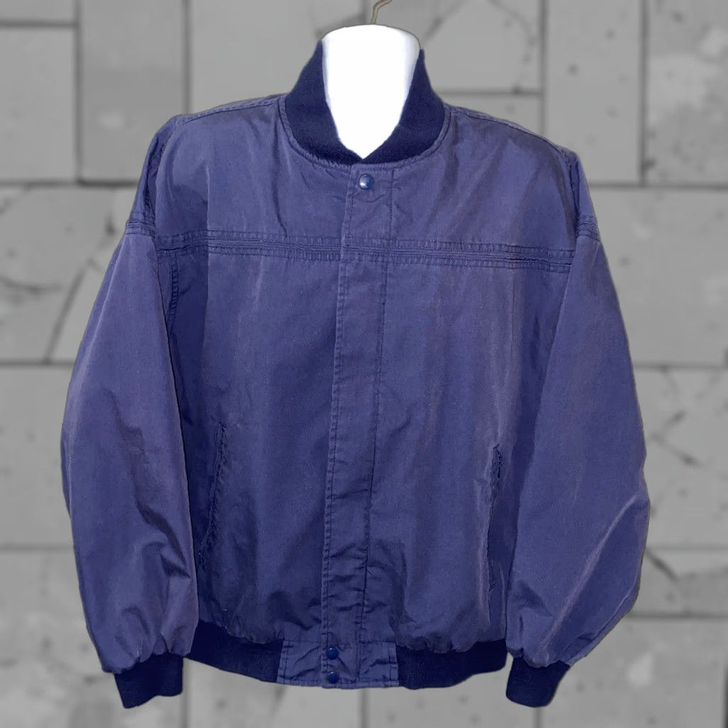 Vintage VINTAGE Arnie Mens Navy Blue Snap Button Front Jacket Size XL Size US XL / EU 56 / 4 - 1 Thumbnail