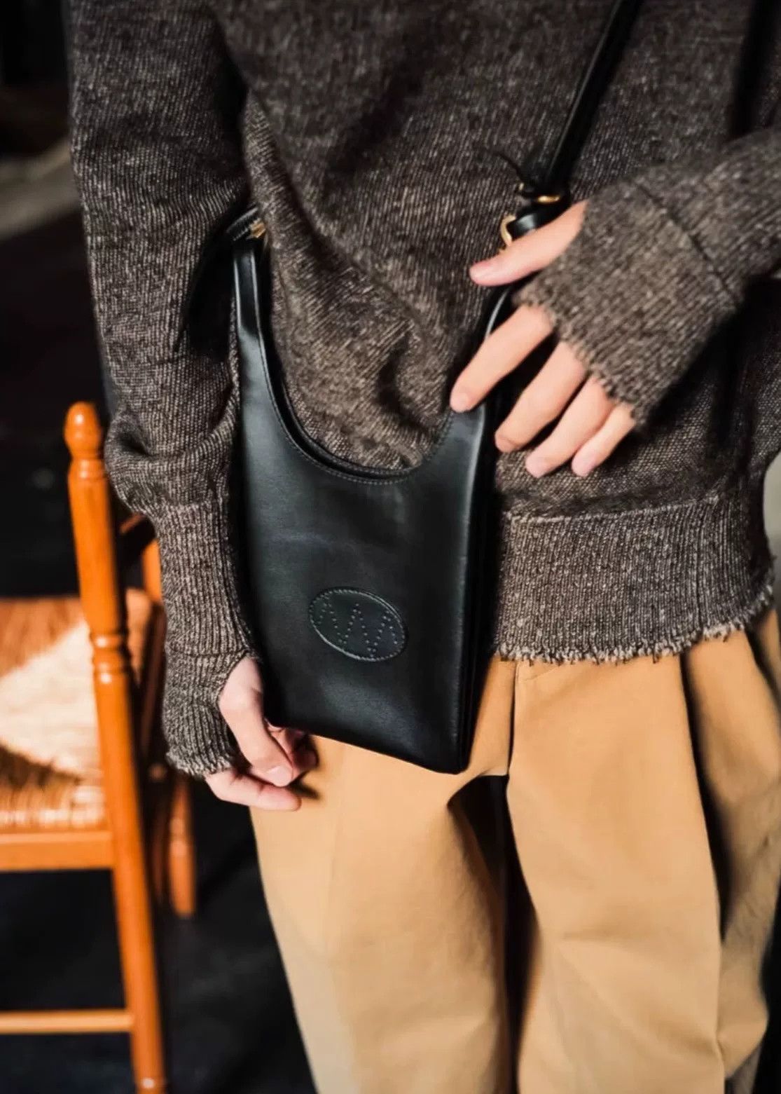 Niceness Niceness Horsehide Lowe-Petit Shoulder Bag Size ONE SIZE - 1 Thumbnail