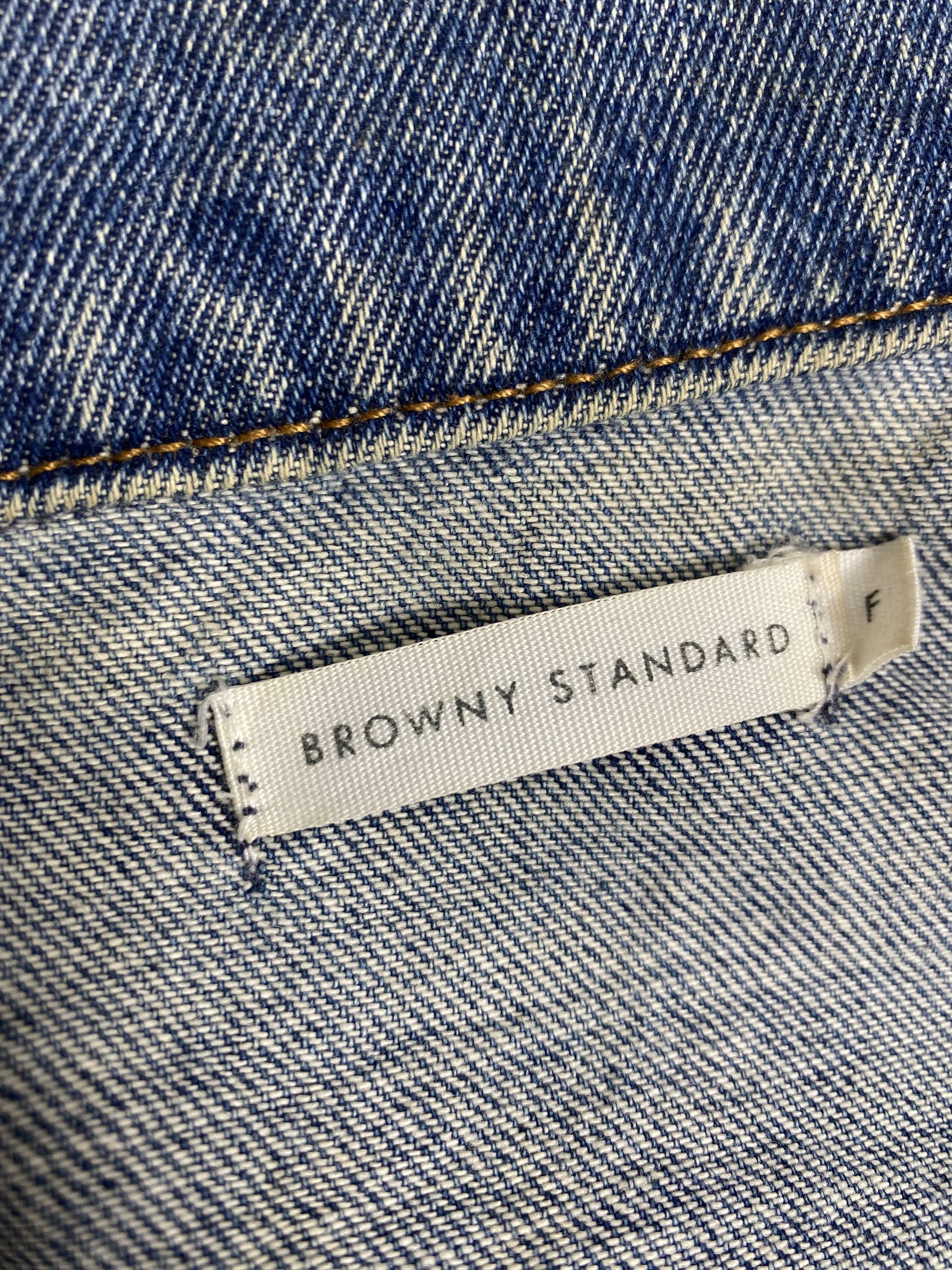 Japanese Brand Vintage Browny Standard Denim Jacket PJ2496 Size S / US 4 / IT 40 - 8 Thumbnail