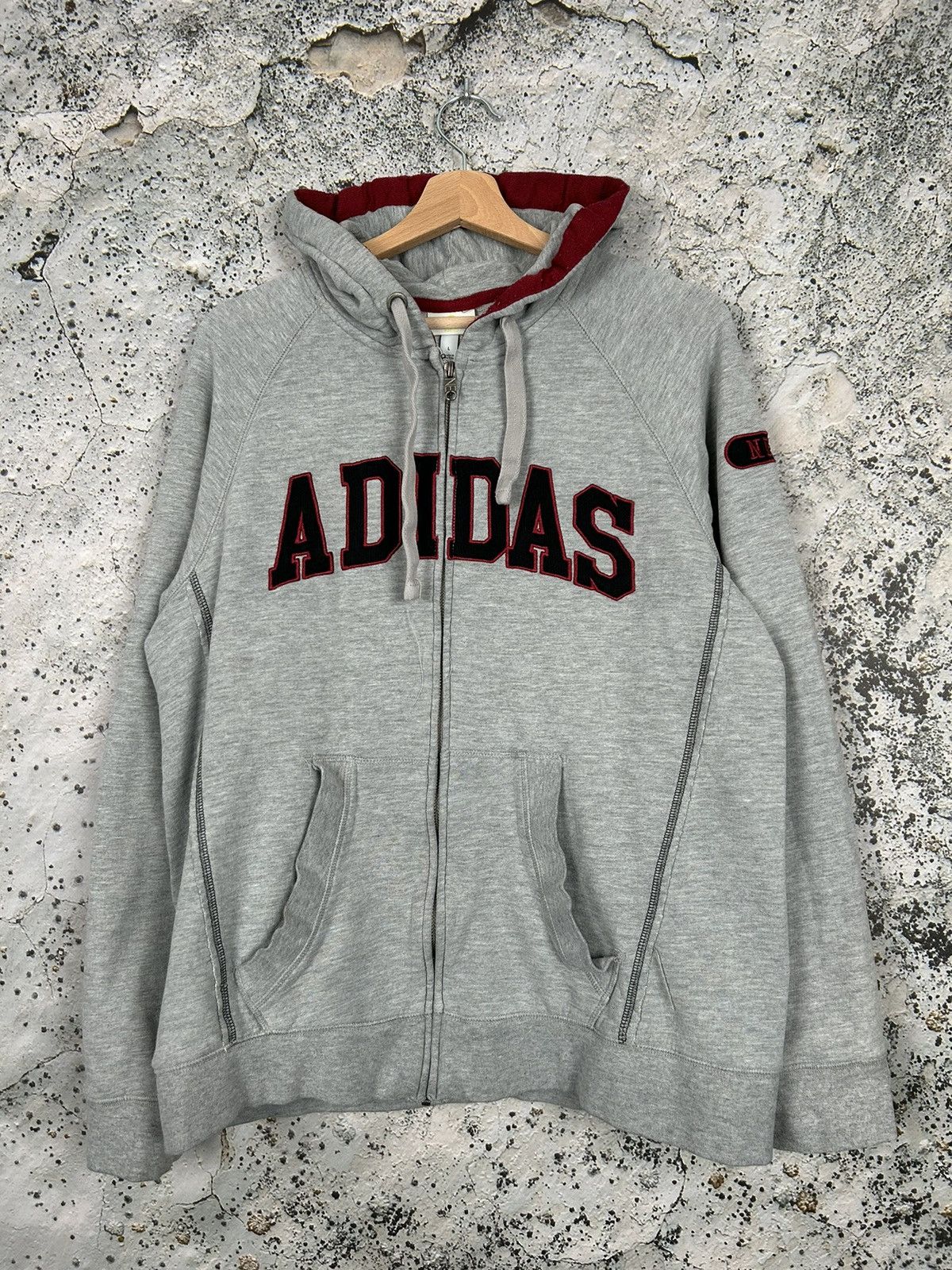 Adidas Vintage Adidas Sportswear Spellout ZIP Up Hoodie Hype Y2K Size US L / EU 52-54 / 3 - 1 Thumbnail