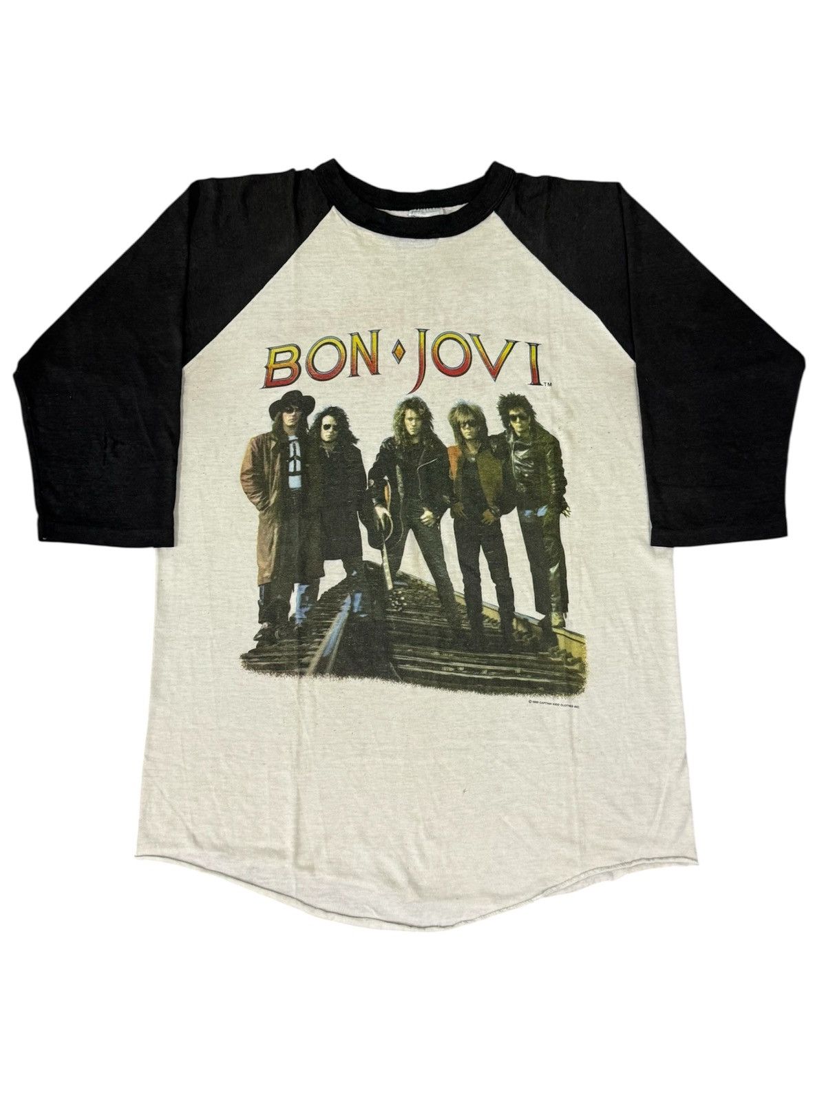 Band Tees BON JOVI 80s VINTAGE THE BROHERHOOD TOUR1989 Size US L / EU 52-54 / 3 - 1 Thumbnail