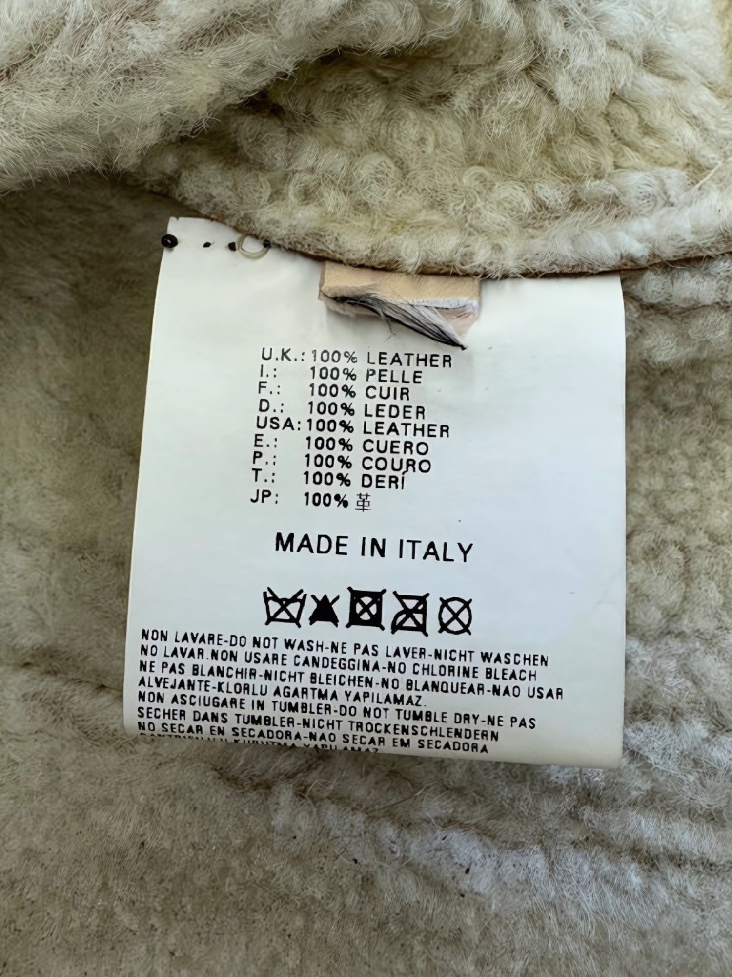 John Galliano SHEARLING LEATHER DOUBLE BREASTED COAT JACKET Size XS / US 0-2 / IT 36-38 - 7 Thumbnail