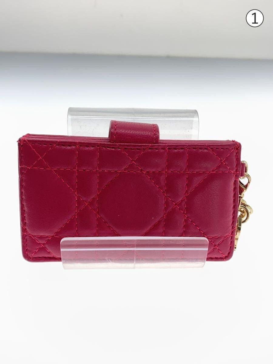 Dior Dior Cannage Leather Multi-Card Case Pink Size ONE SIZE - 2 Thumbnail