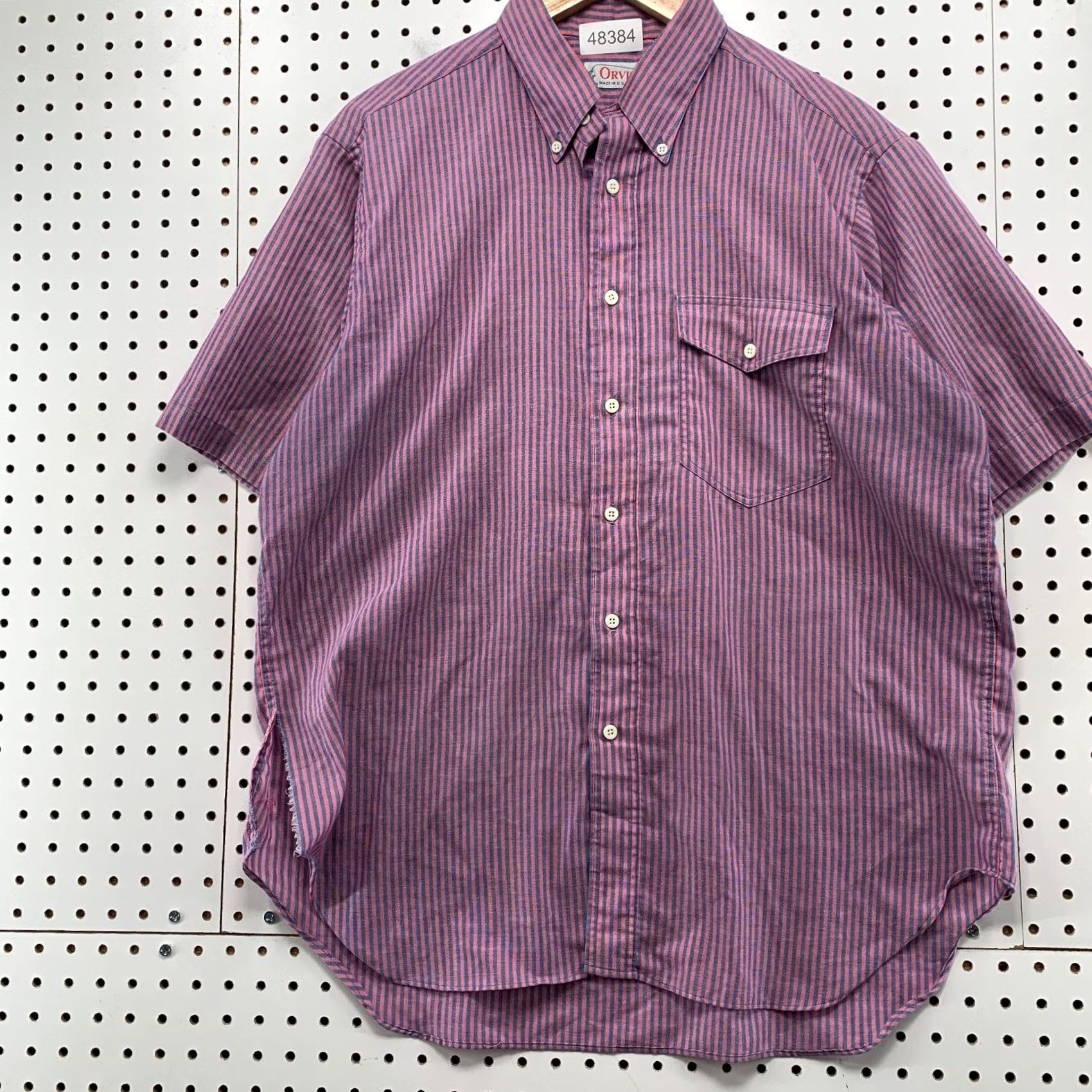 Orvis VINTAGE Orvis Button-Down Shirt Mens L Blue Red Striped Made USA Shirt Mens L Blue Red Striped Orvis Size US L / EU 52-54 / 3 - 5 Thumbnail