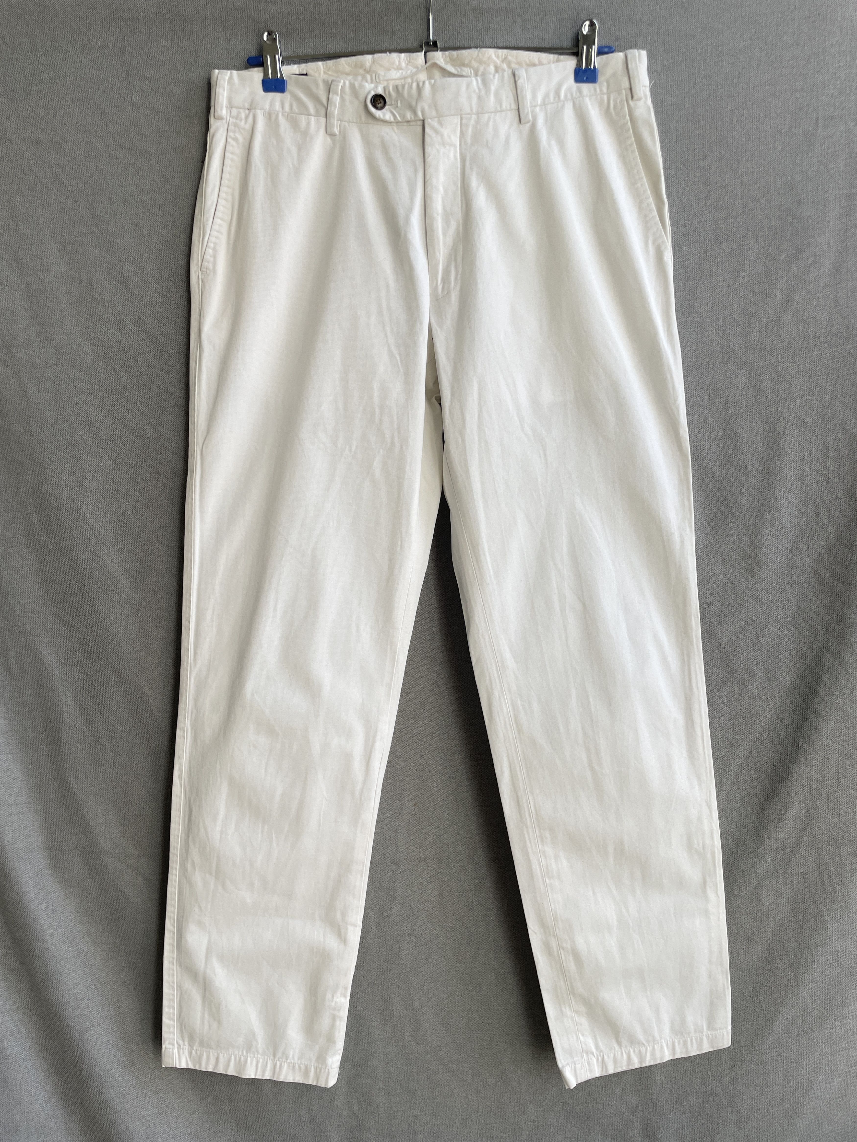 Suitsupply Suitsupply White Straight Cotton Chino Trousers Size EUR 50R Size US 32 / EU 48 - 1 Thumbnail