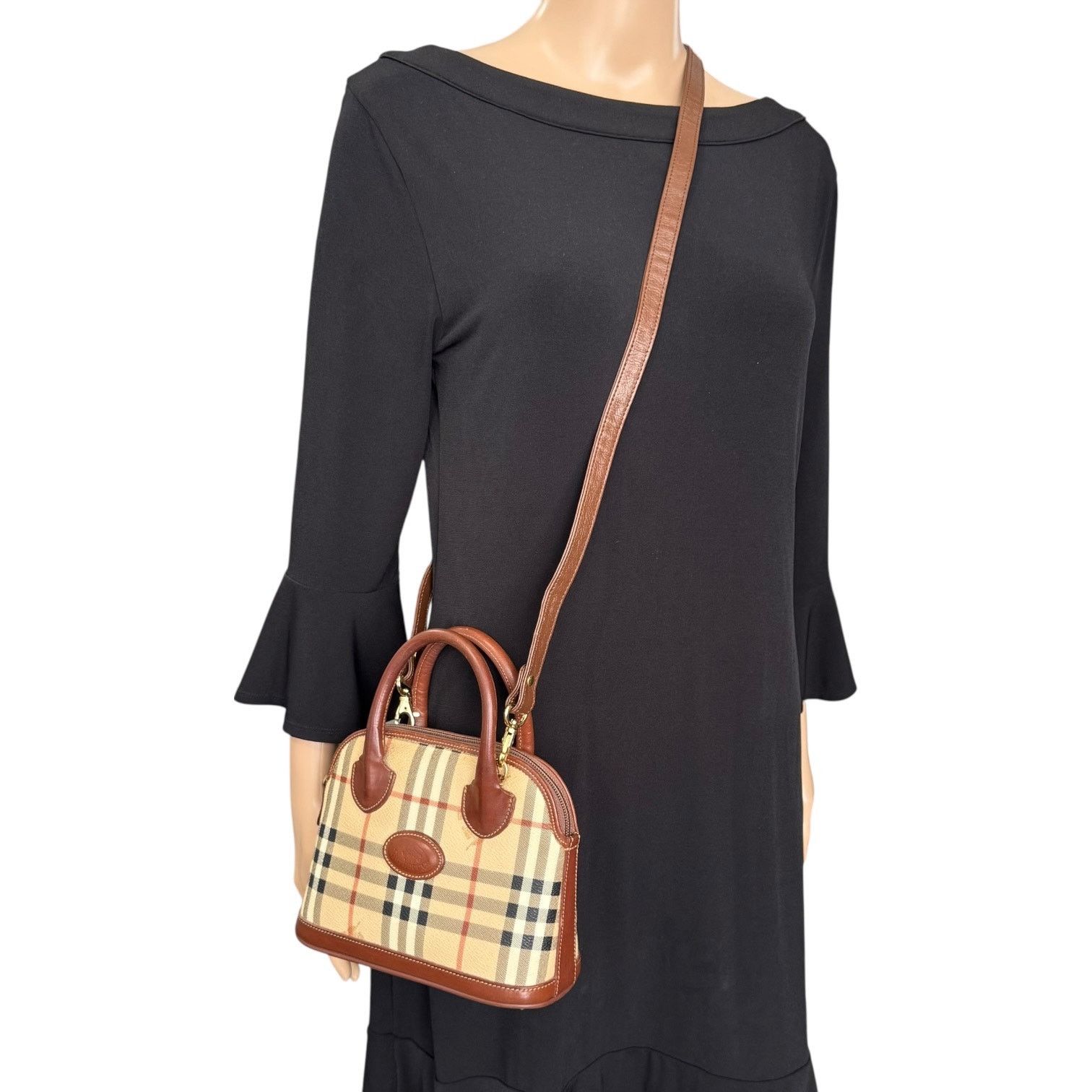 Burberry Burberry Nova Check Shadow Mini Dome Handbag Size ONE SIZE - 3 Thumbnail