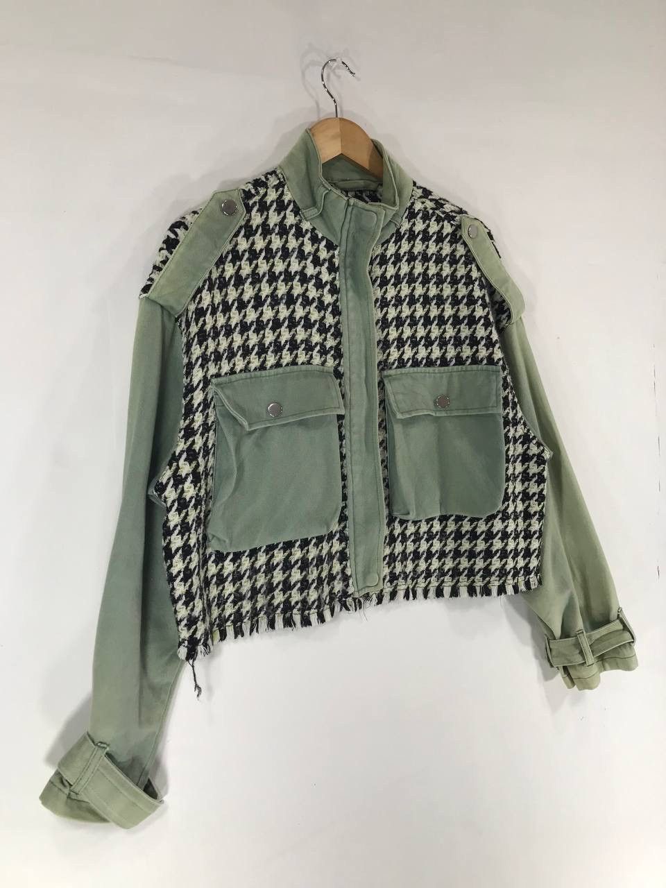Bershka Bershka Very Rare Crop Top Tweed Jacket Size S / US 4 / IT 40 - 7 Thumbnail