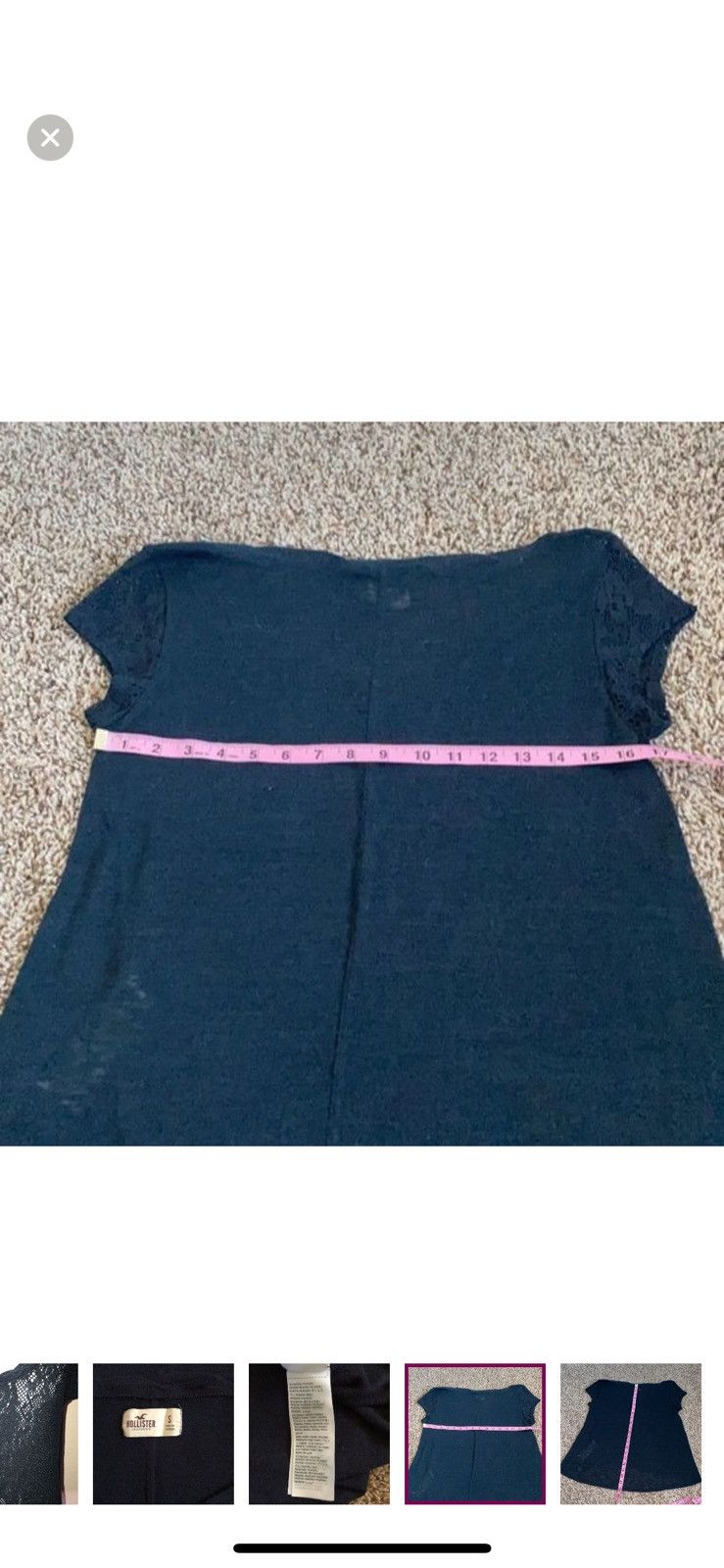 Hollister Hollister small lace navy top Size S / US 4 / IT 40 - 3 Thumbnail