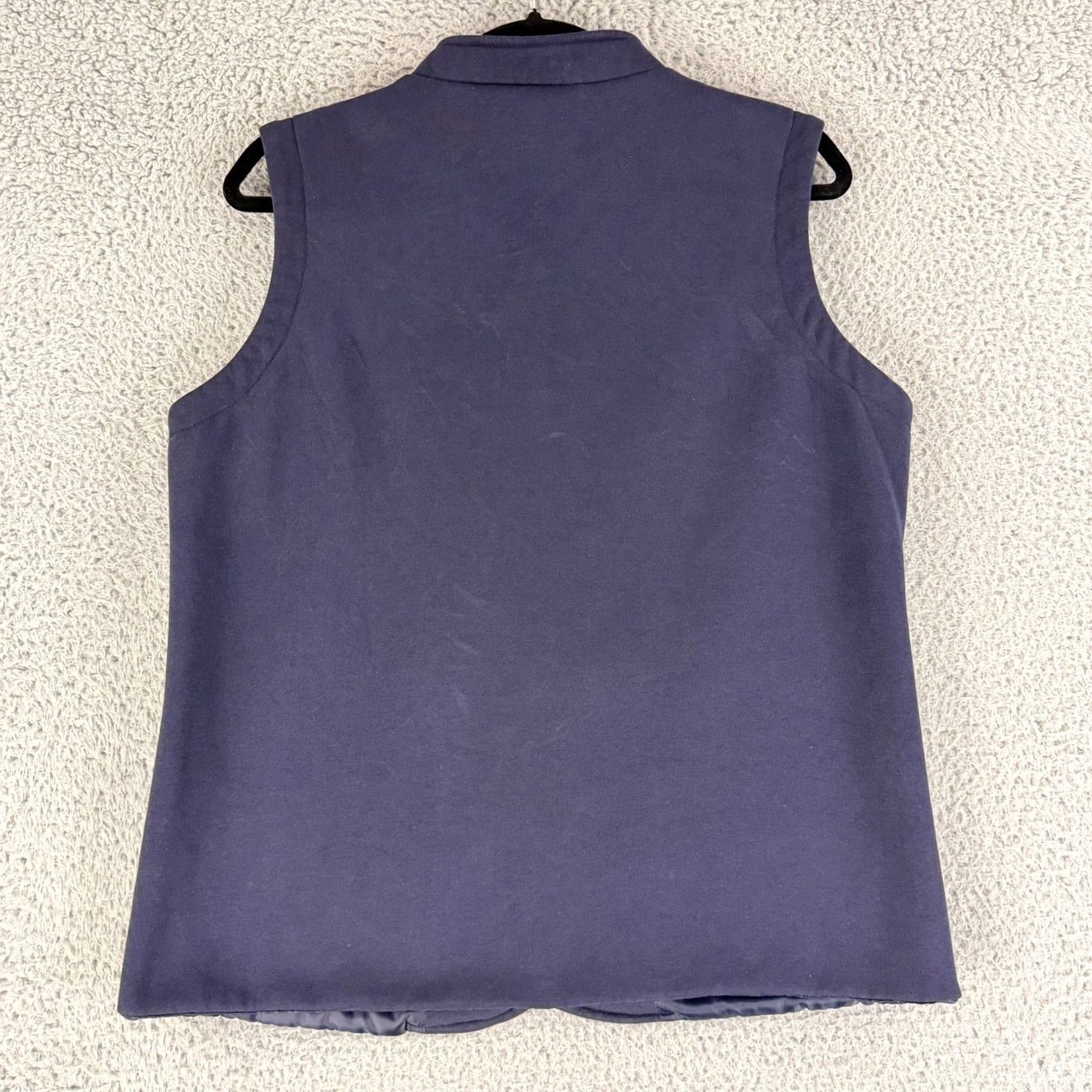 Far Afield Far Afield Vest Mens Small Navy Blue Shawl Collar Button Front Pocket Utility Vest Size US S / EU 44-46 / 1 - 5 Thumbnail