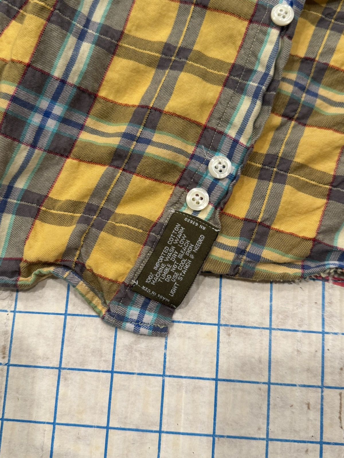 Gitman Bros. Gitman Bros Yellow Plaid Button Up Shirt Mens Size Large Size US L / EU 52-54 / 3 - 9 Thumbnail